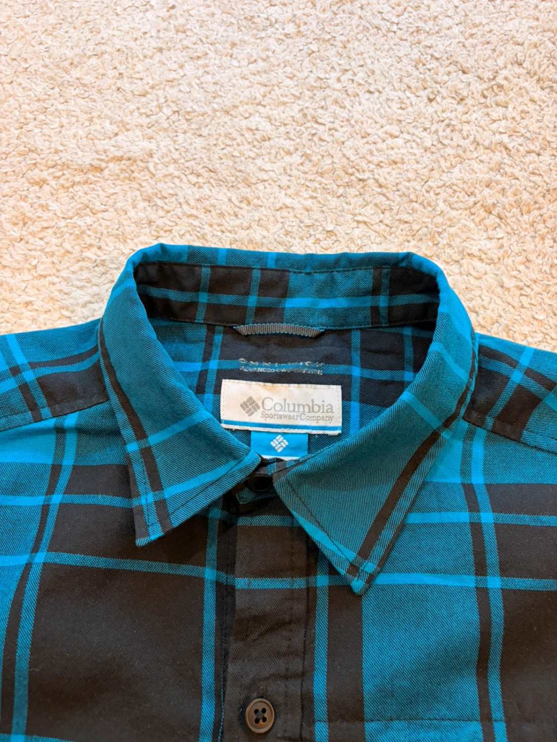 Chemise Columbia Omni-Wick Noir & Bleu - M