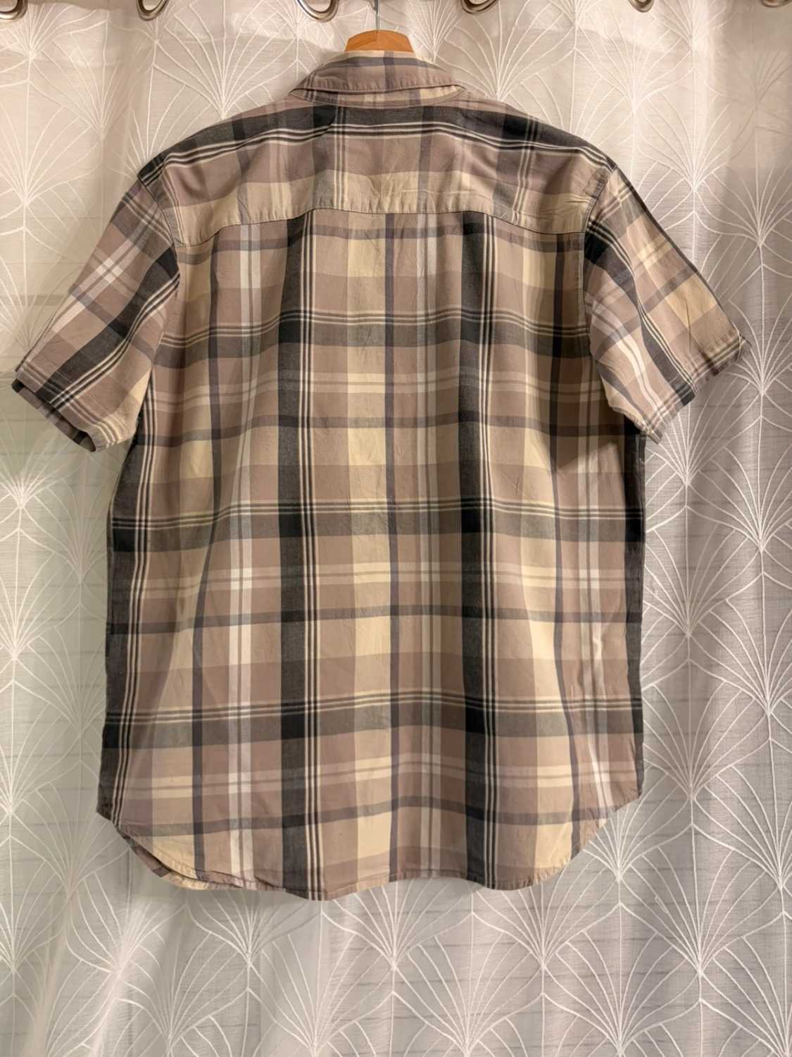 Camicia Columbia M Maniche Corte | Quadri Neutri | Cotone Stretch | Casual & Comfort