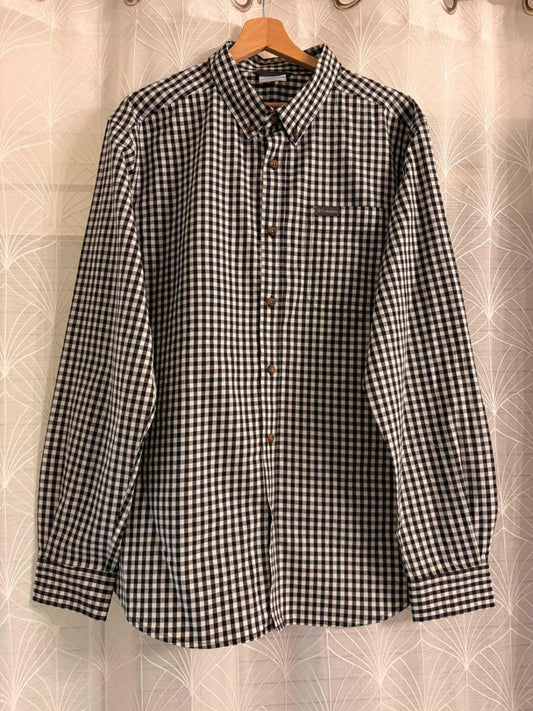 Chemise Columbia L Carreaux Noir & Blanc | Coton Stretch | Style Intemporel