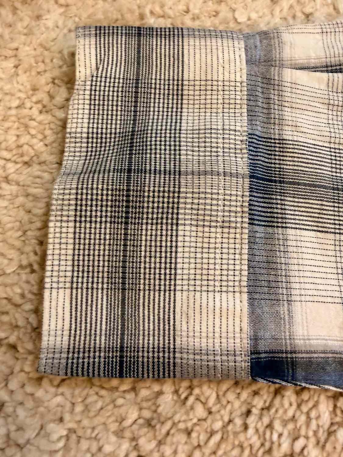 Columbia Blue, Gray, Navy & White Plaid Shirt - M
