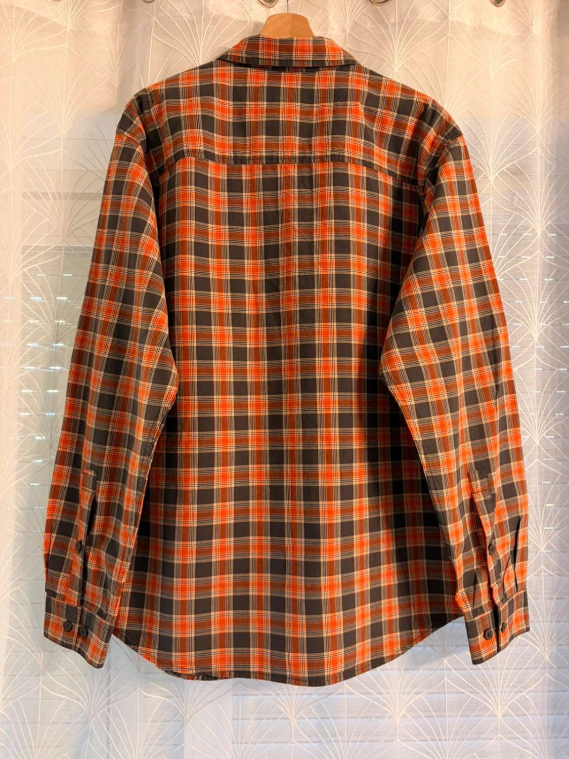 Camicia Columbia a quadri Nero & Arancione - L/XL