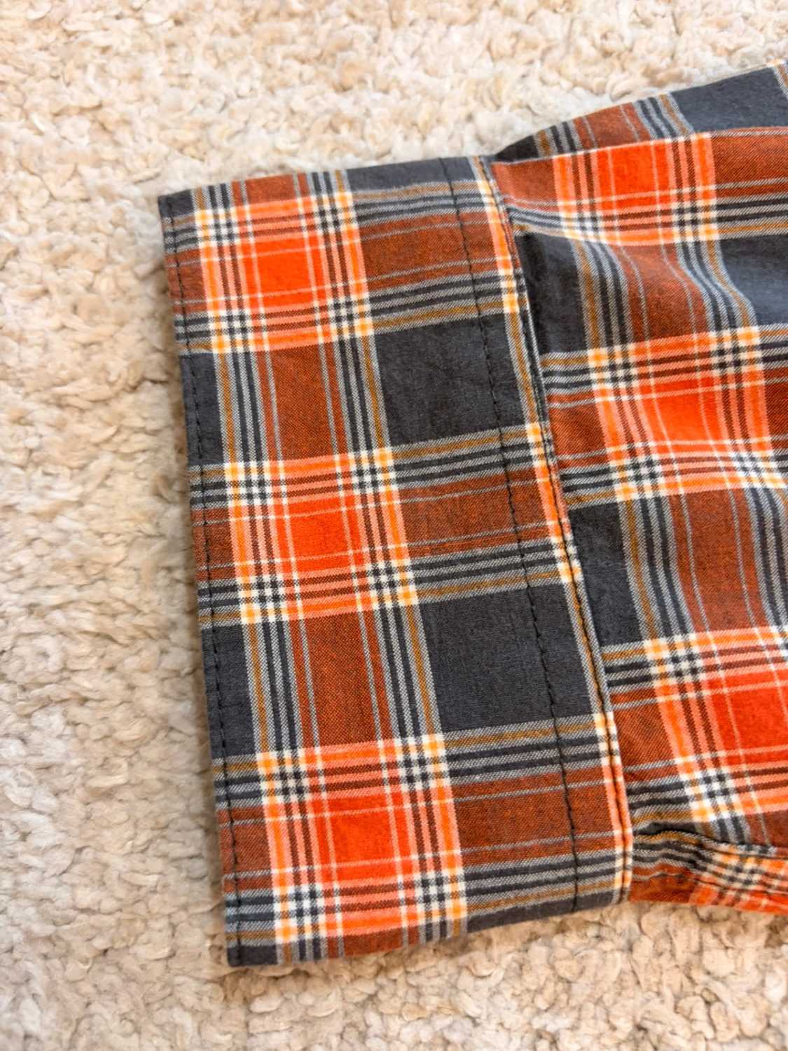 Camicia Columbia a quadri Nero & Arancione - L/XL