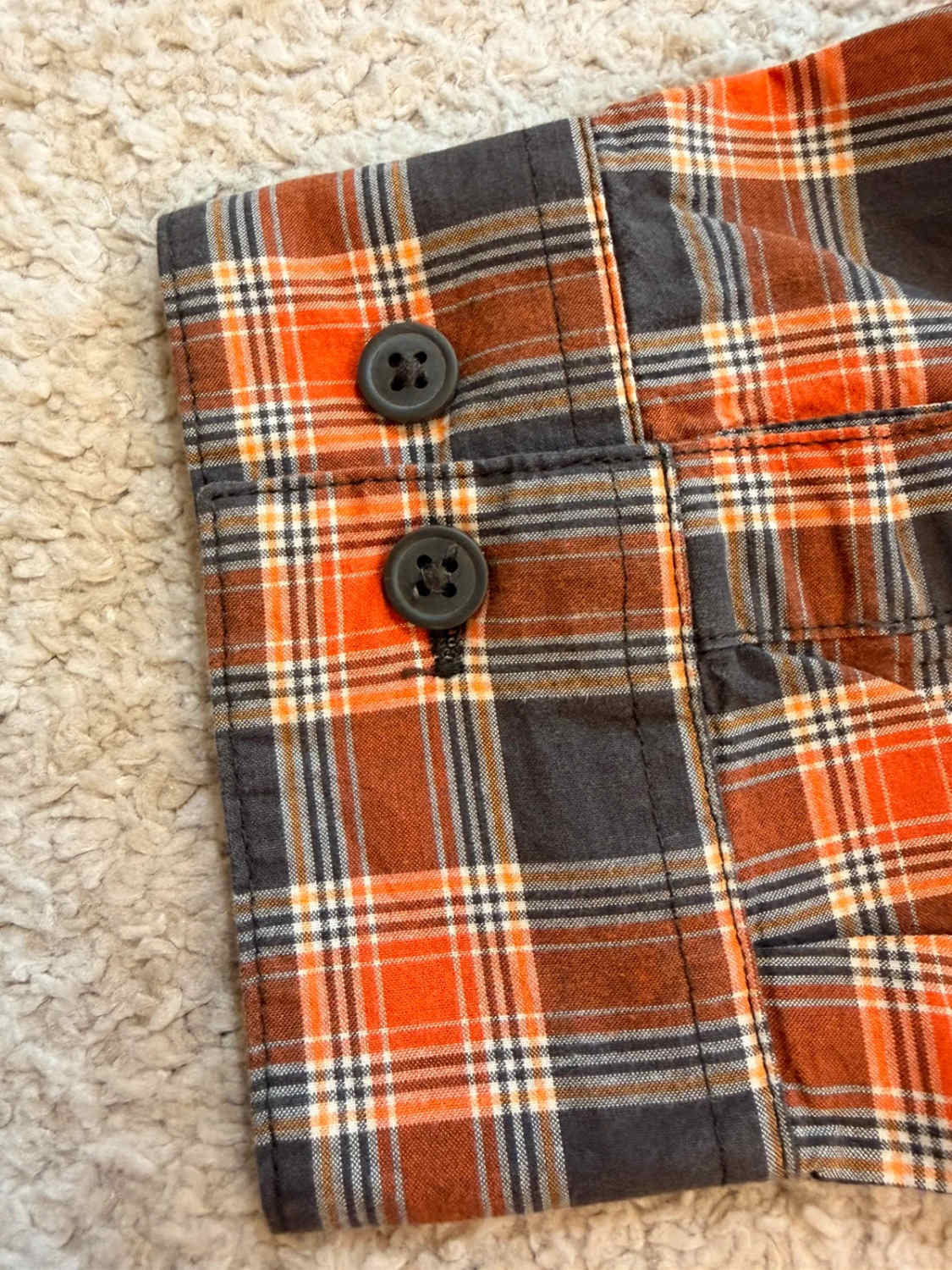Camicia Columbia a quadri Nero & Arancione - L/XL