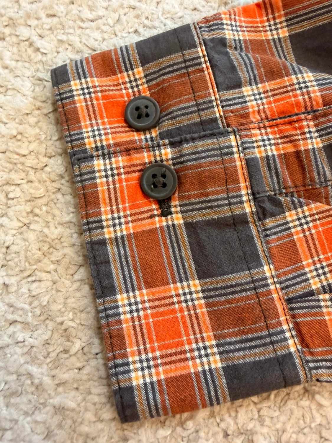 Camicia Columbia a quadri Nero & Arancione - L/XL