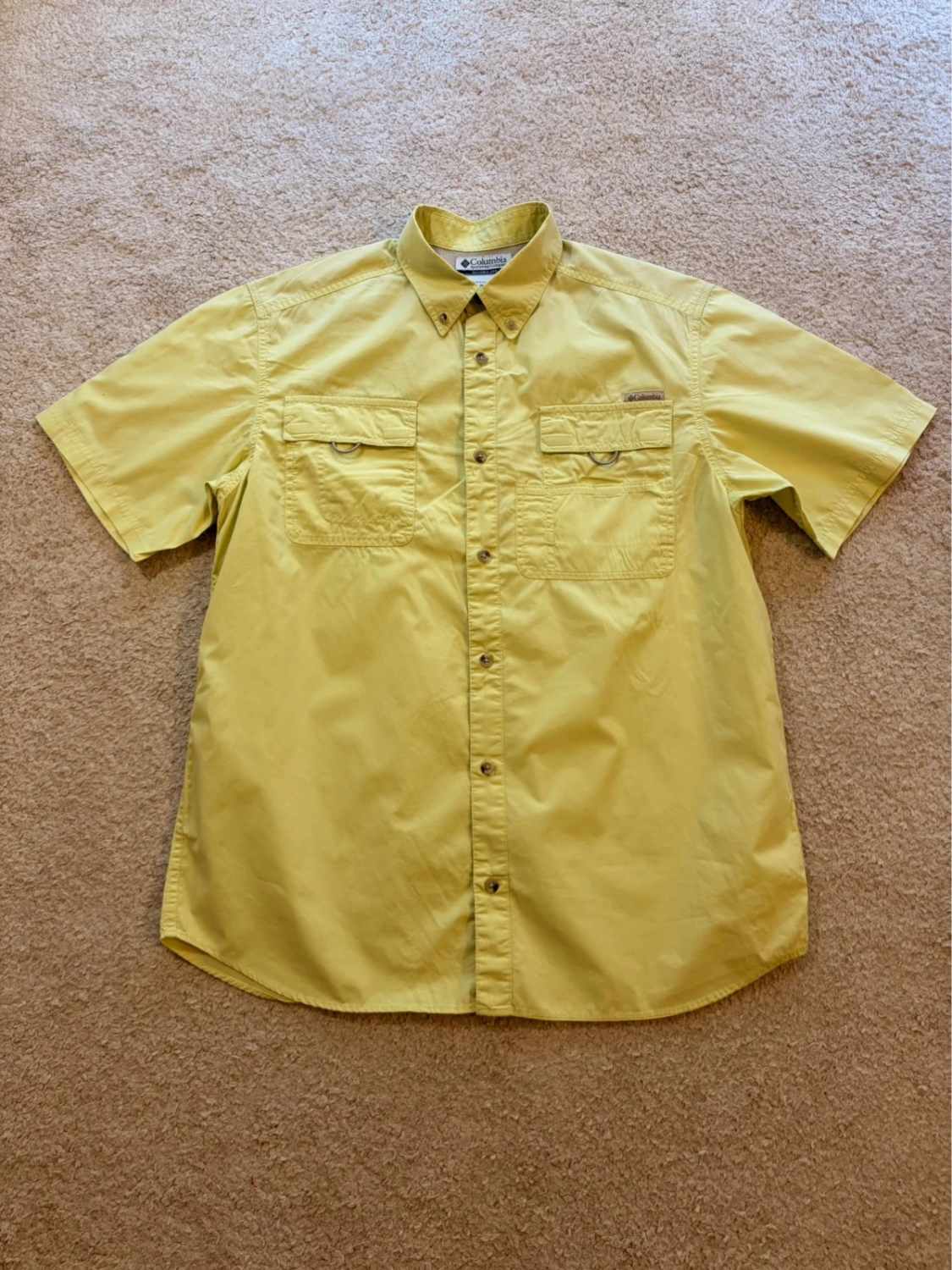 👕 Chemise Columbia Manches Courtes Verte - M