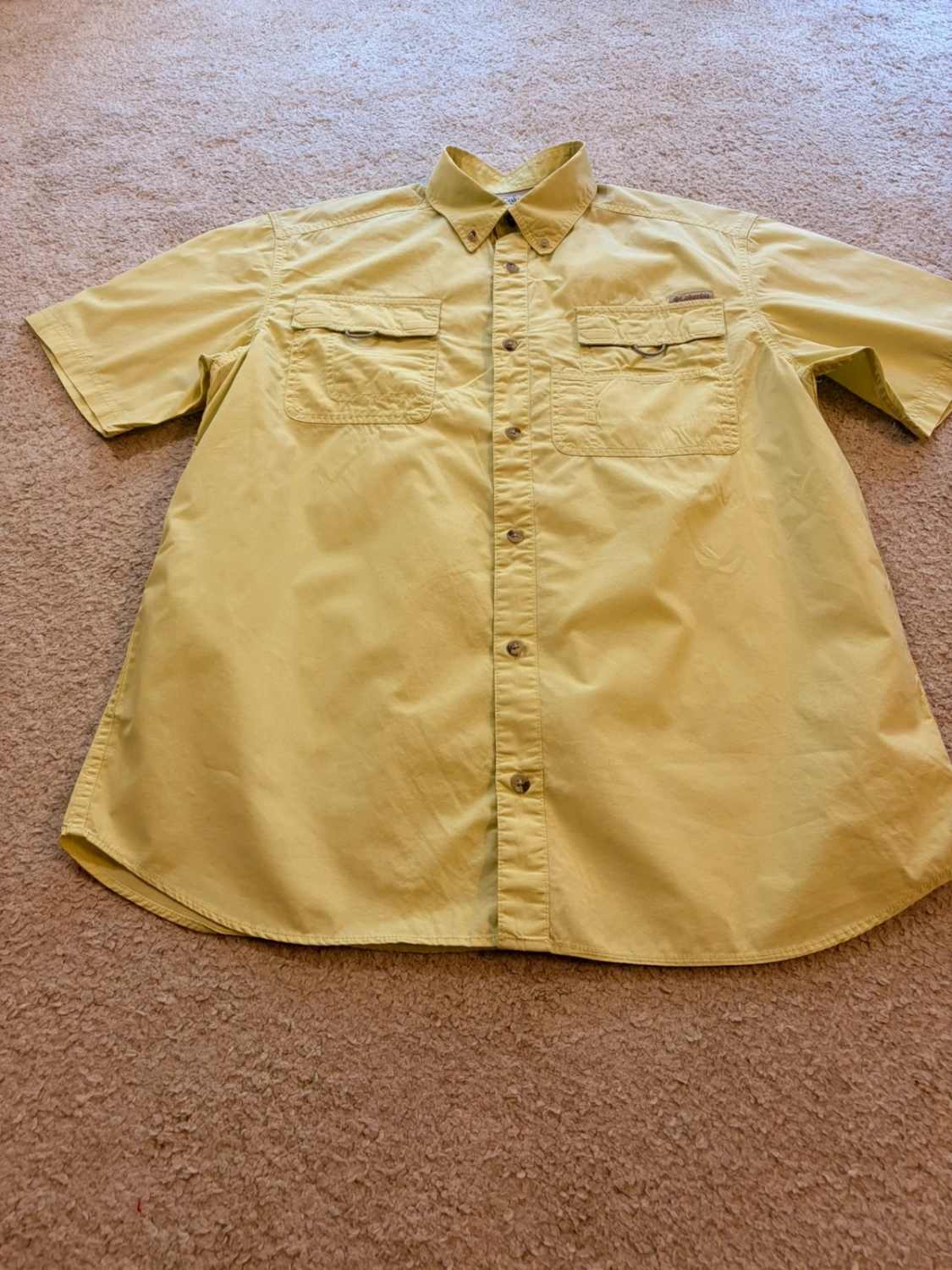 👕 Chemise Columbia Manches Courtes Verte - M