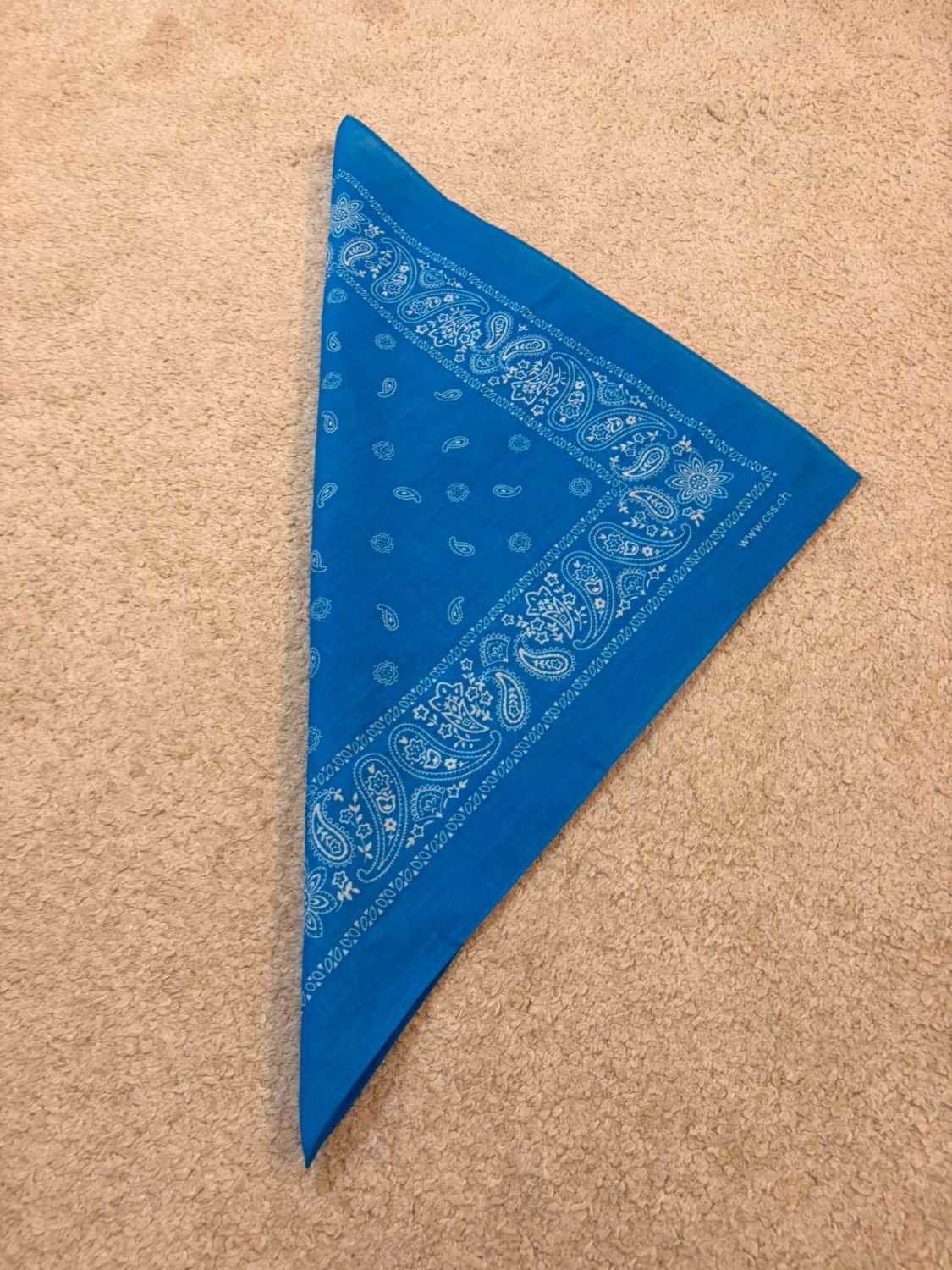 🧣 Bandana Bleu & Blanc - 52x51 cm