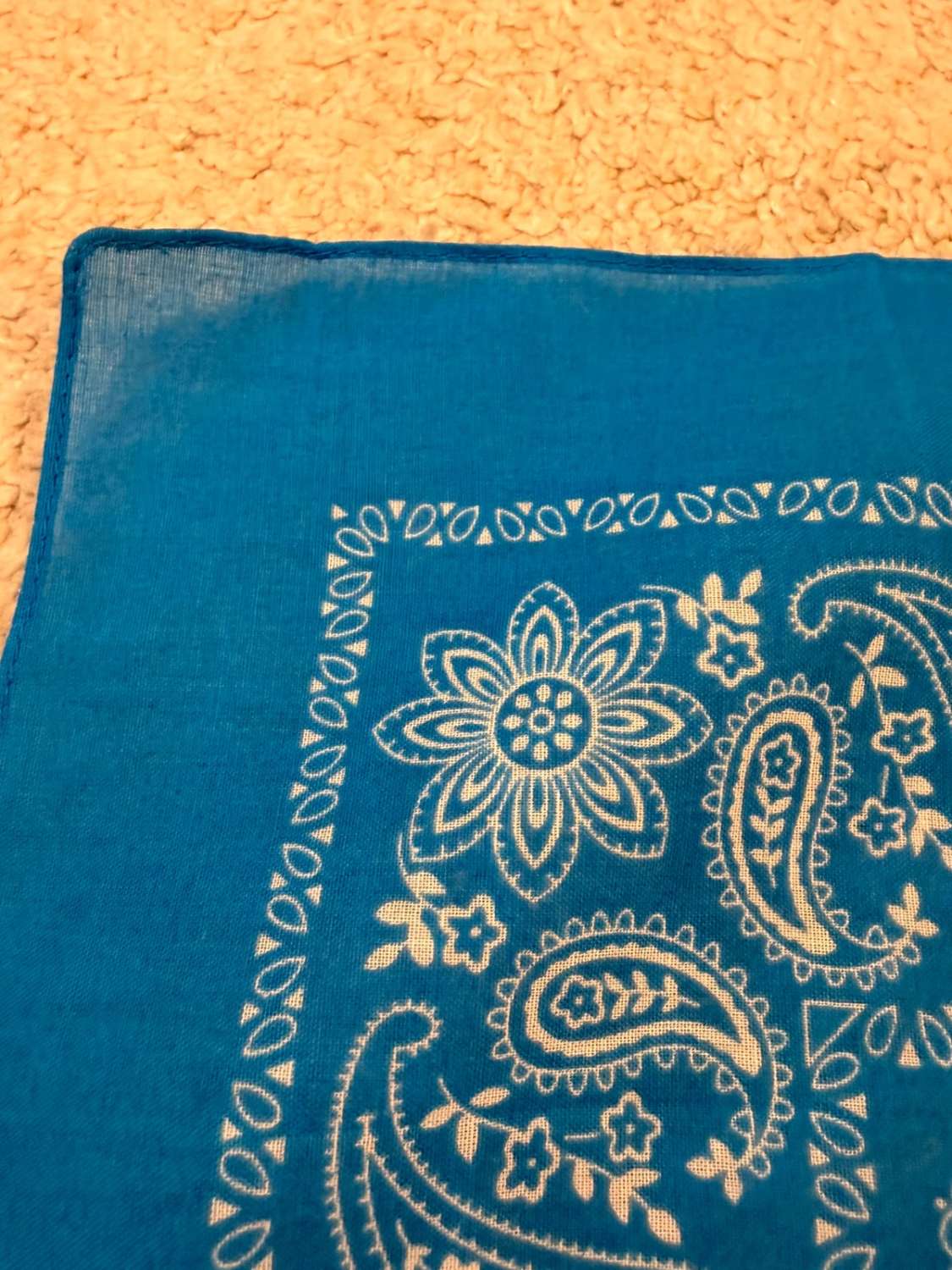 🧣 Bandana Bleu & Blanc - 52x51 cm
