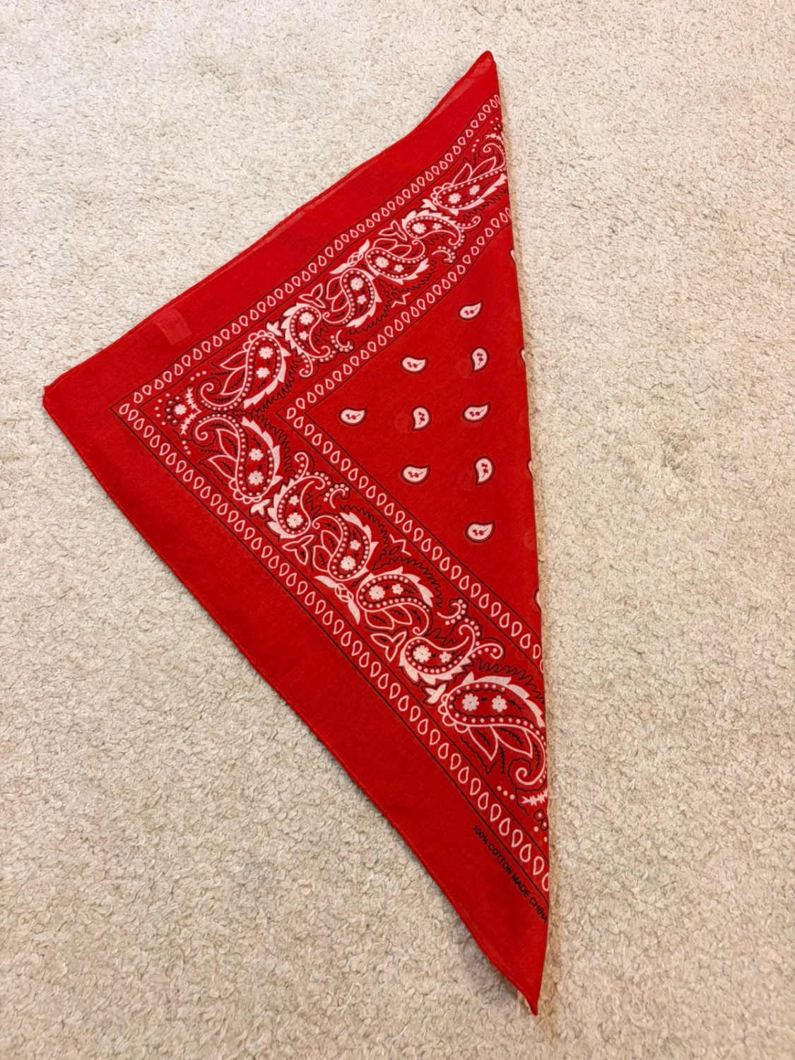 🧣 Bandana Rouge, Blanc & Noir - 53x53 cm
