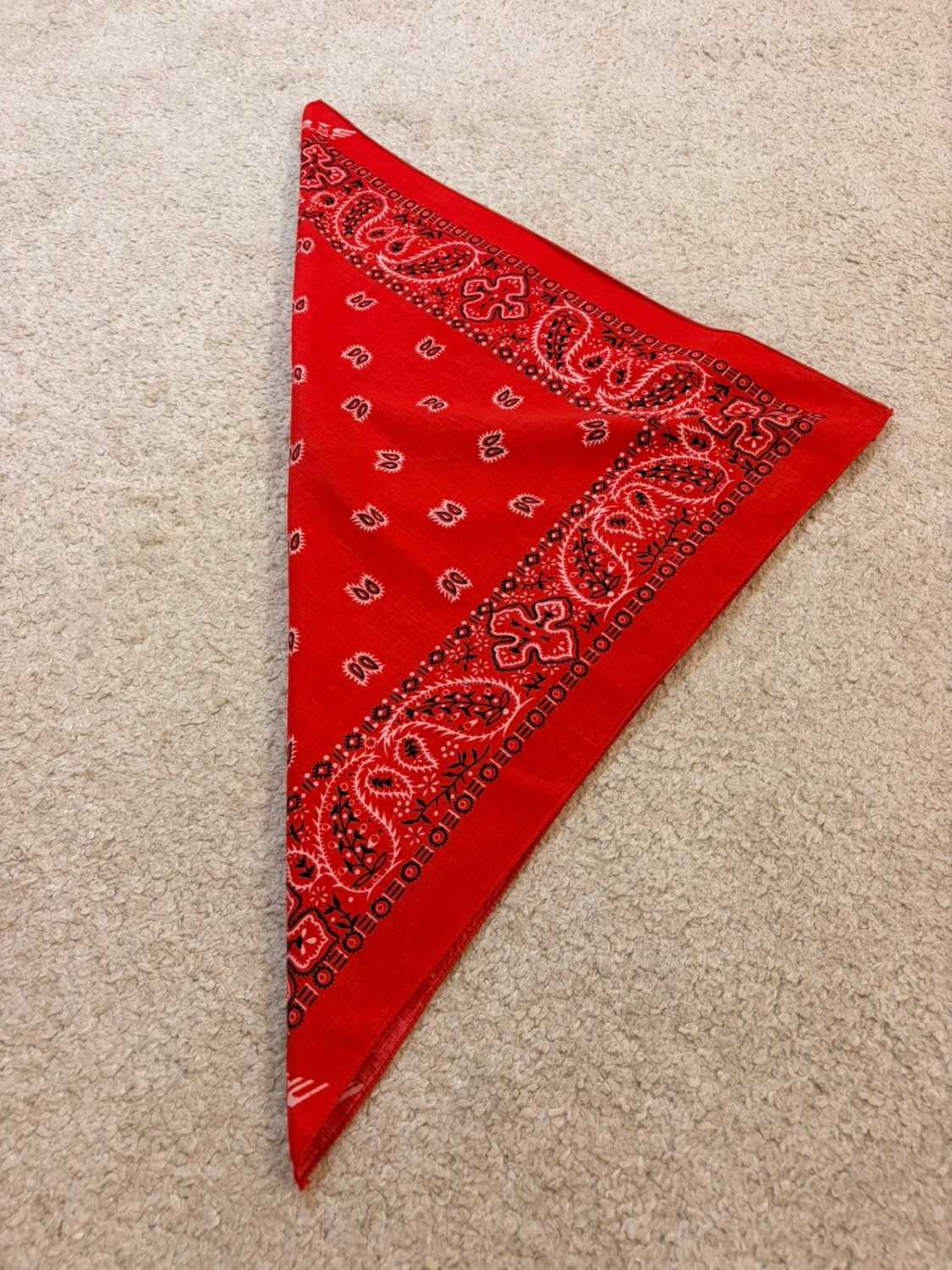🧣 Bandana Rouge, Noir & Blanc - 50x51 cm