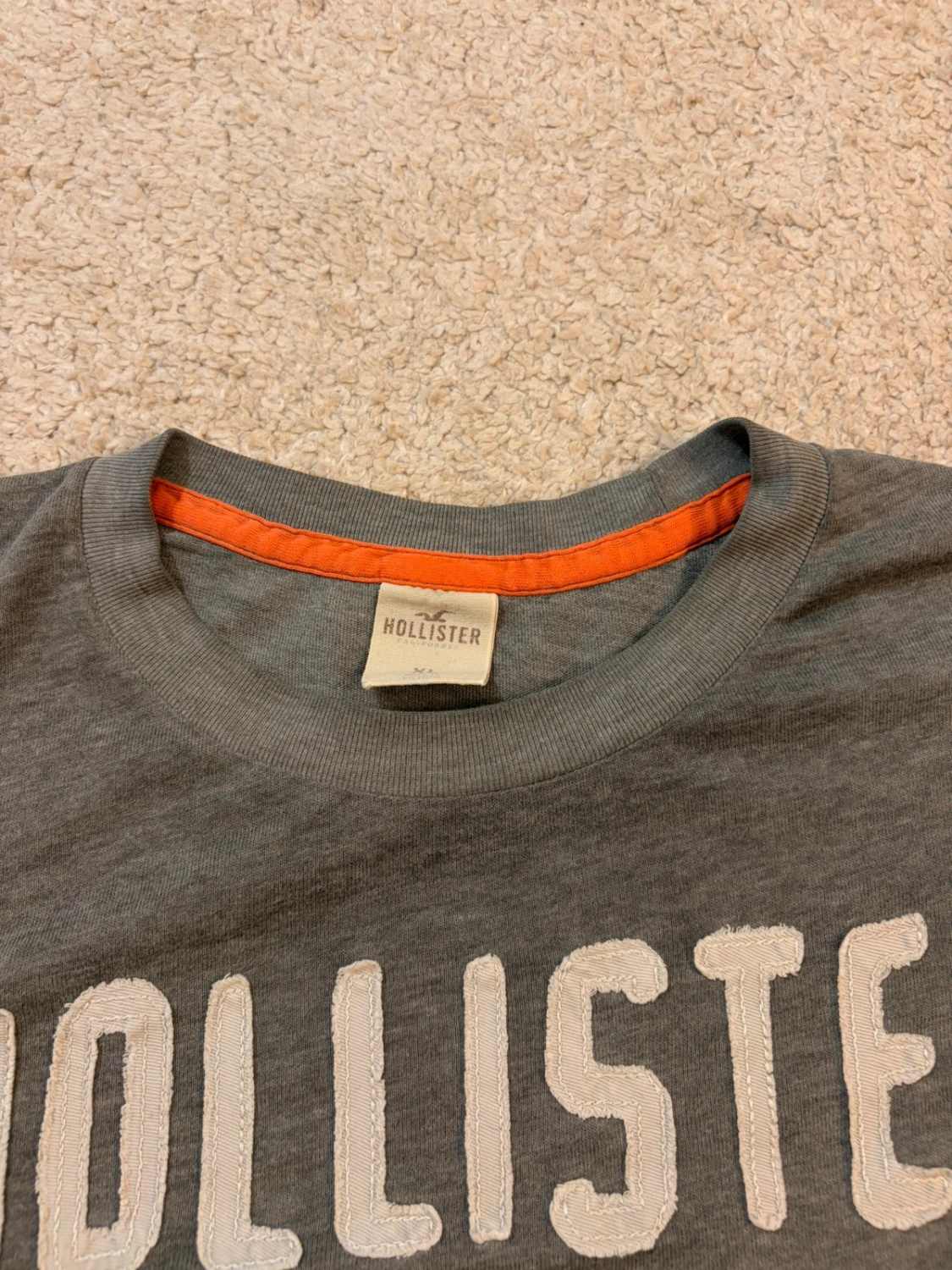 T-shirt Hollister Femme XL - Gris/Kaki - Coton Doux - Casual & Confortable