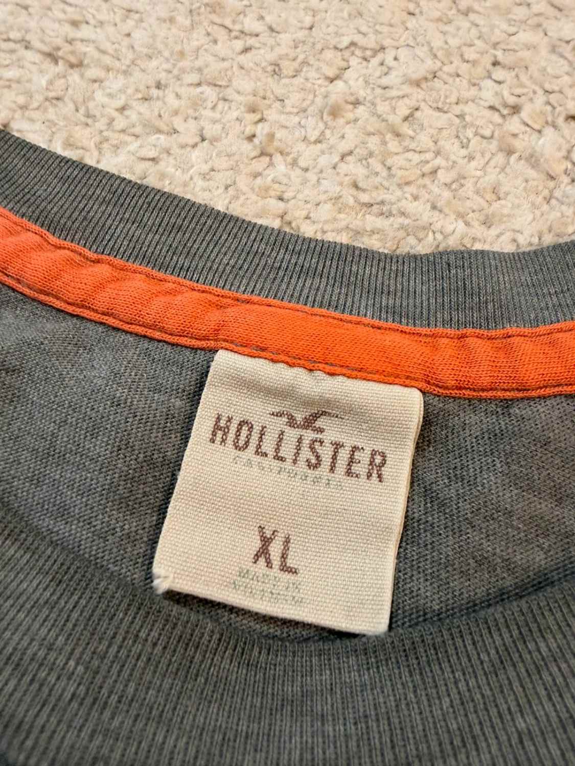T-shirt Hollister Femme XL - Gris/Kaki - Coton Doux - Casual & Confortable