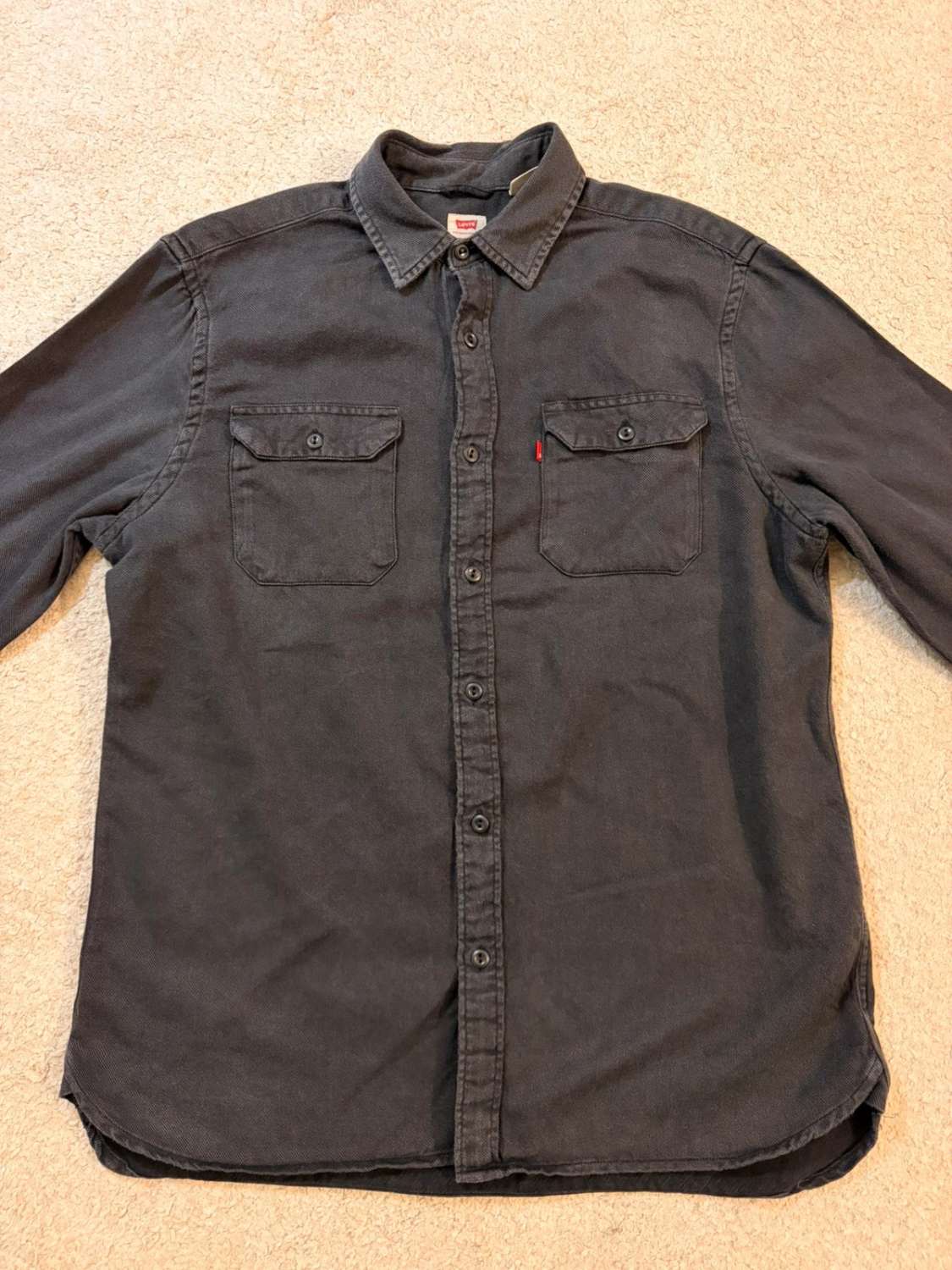 Chemise Jean Levi's Homme L | Gris Foncé Indémodable | Coton Robuste | Style Classique