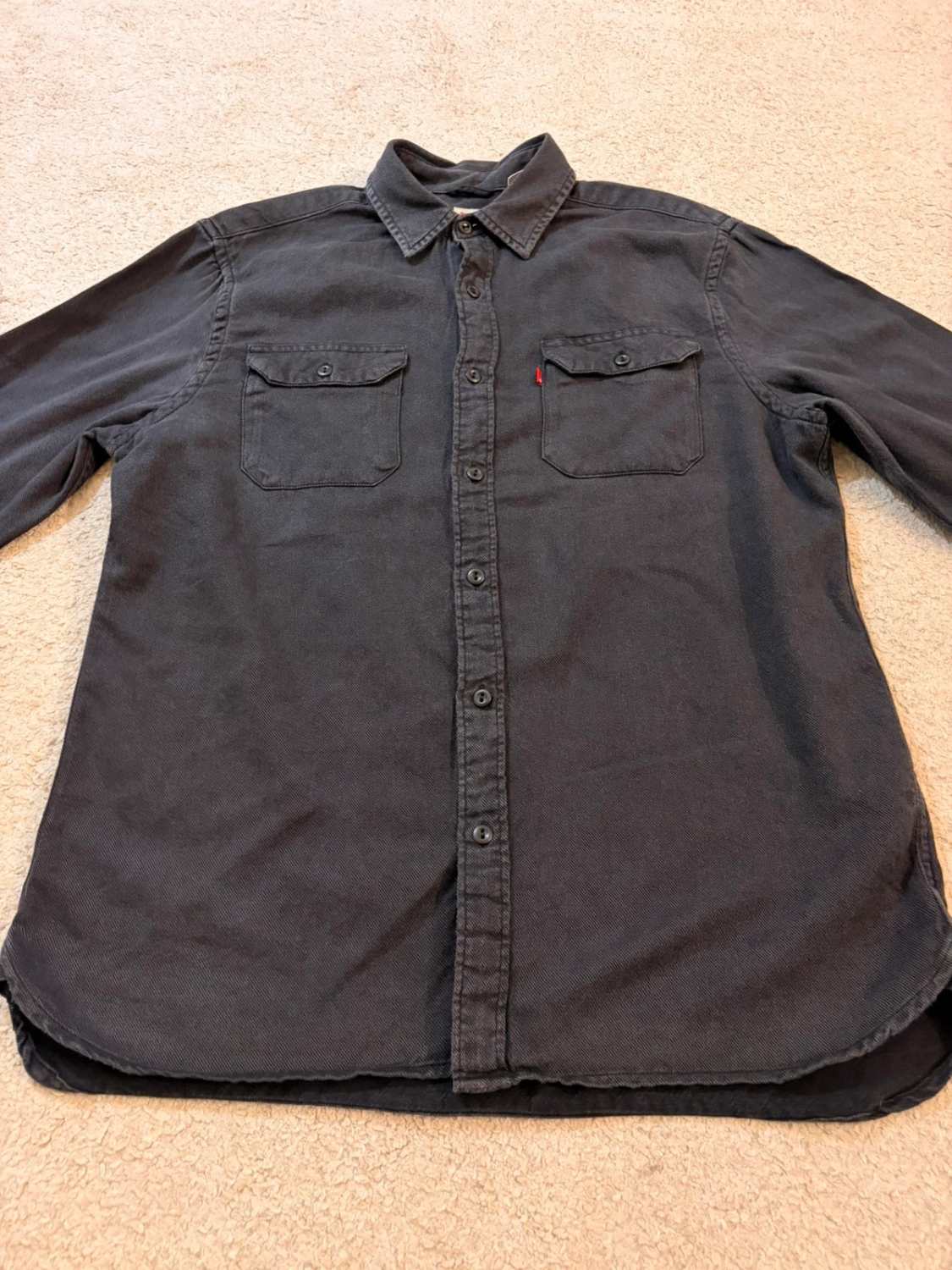 Chemise Jean Levi's Homme L | Gris Foncé Indémodable | Coton Robuste | Style Classique