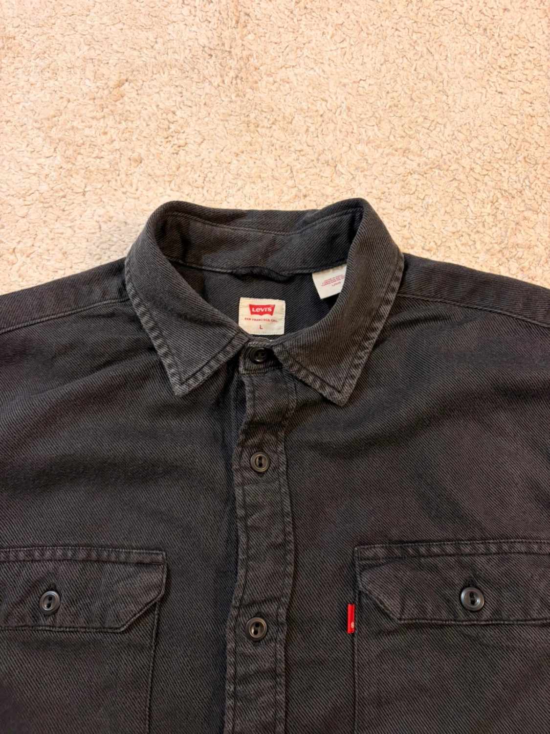 Chemise Jean Levi's Homme L | Gris Foncé Indémodable | Coton Robuste | Style Classique