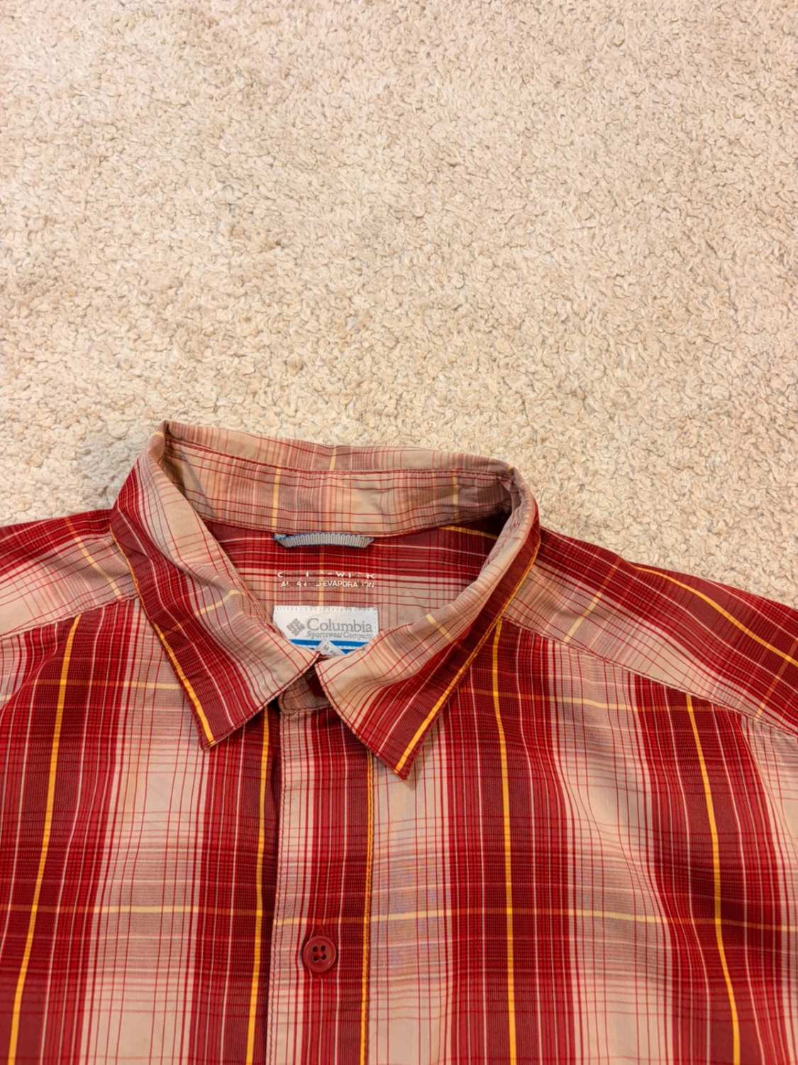 Chemise Columbia M Omni-Wick Manches Courtes | Carreaux Vifs & Techniques | Performance & Style