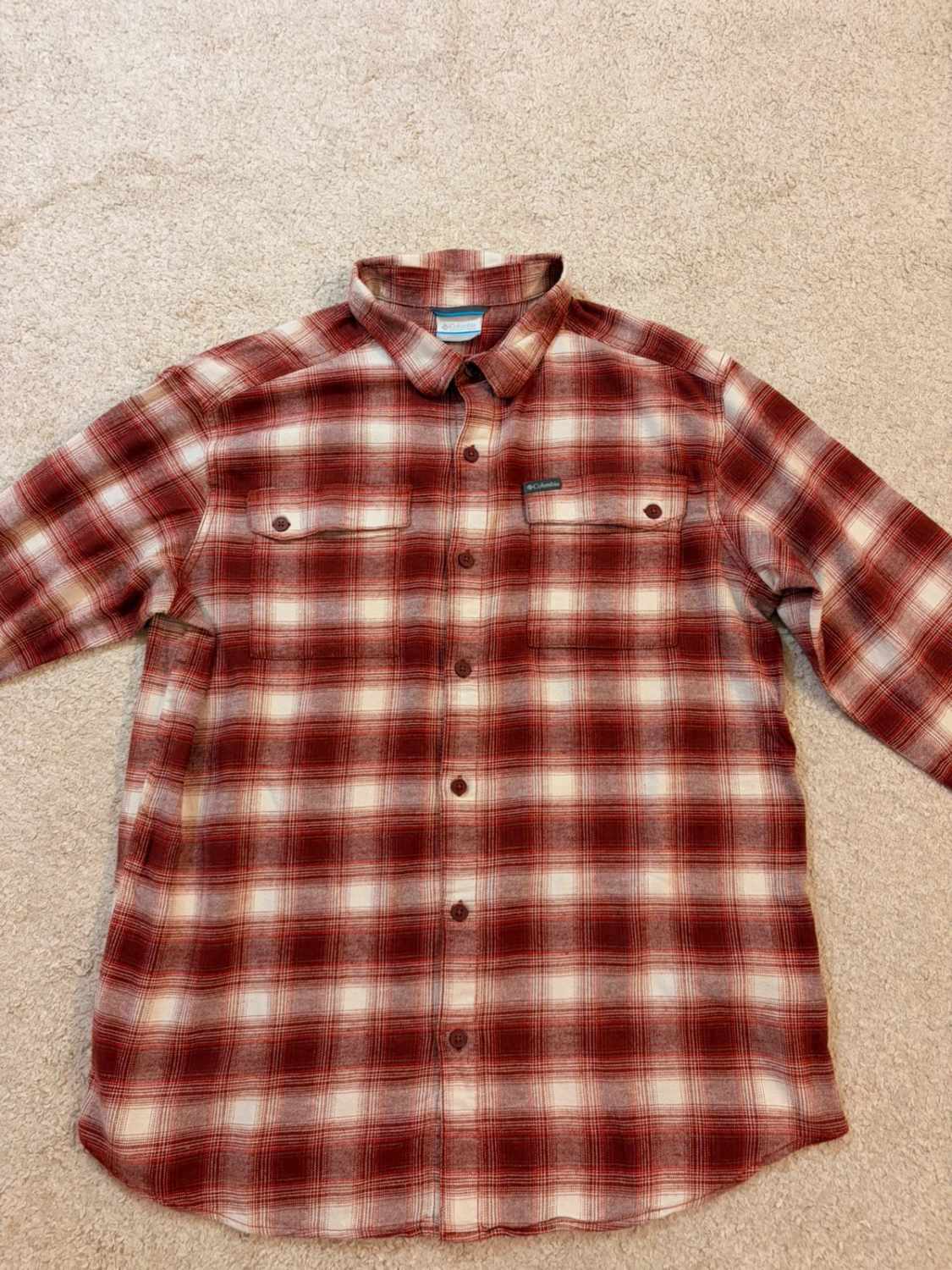 Chemise Flanelle Columbia L Homme | Carreaux Chauds 🔥 | Bordeaux, Blanc, Rouge | Coton Stretch