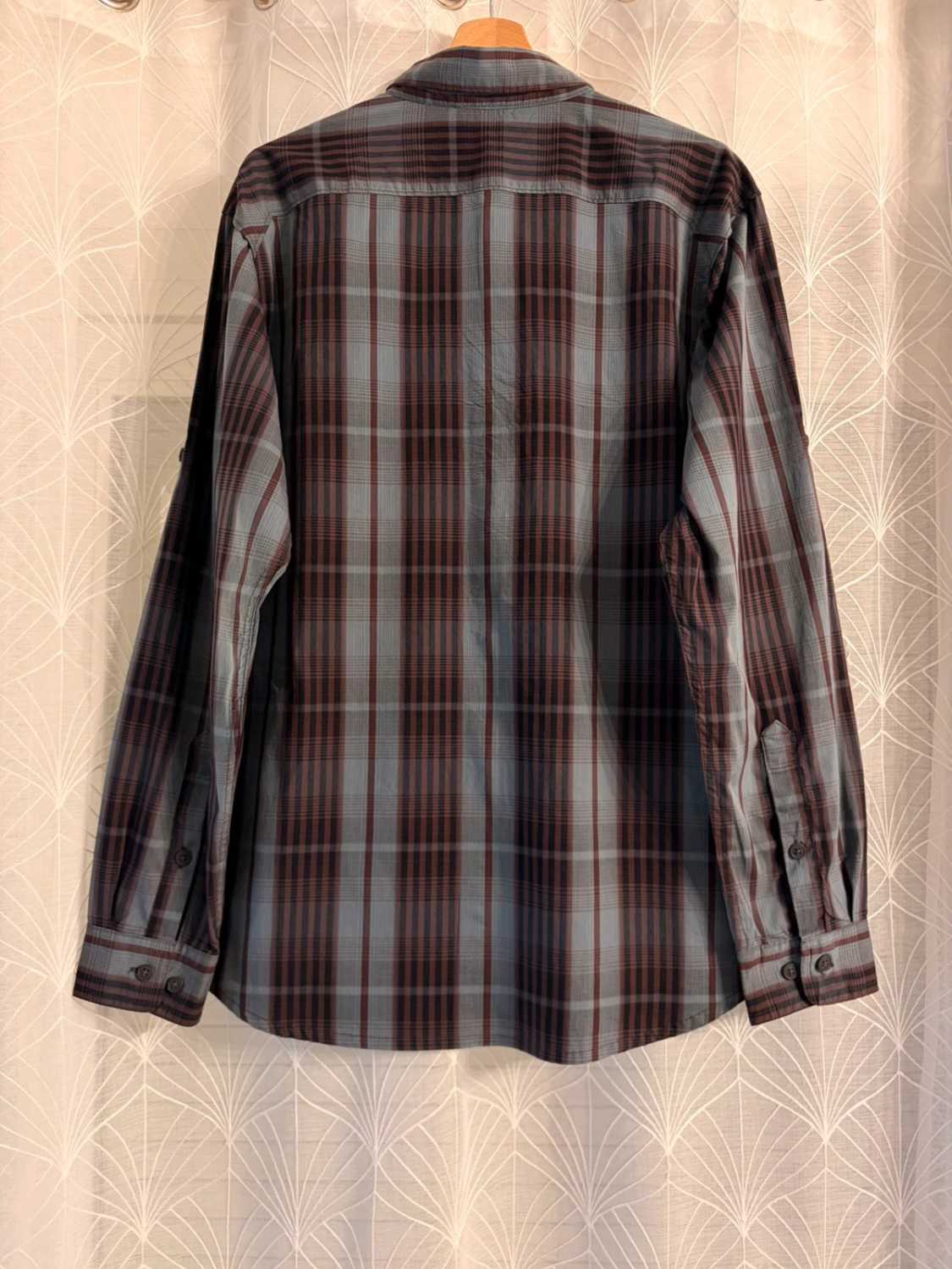 Chemise Columbia M  Omni-Wick | Rayures Terres 🤎 | Bleu, Marron, Noir | Tech & Style