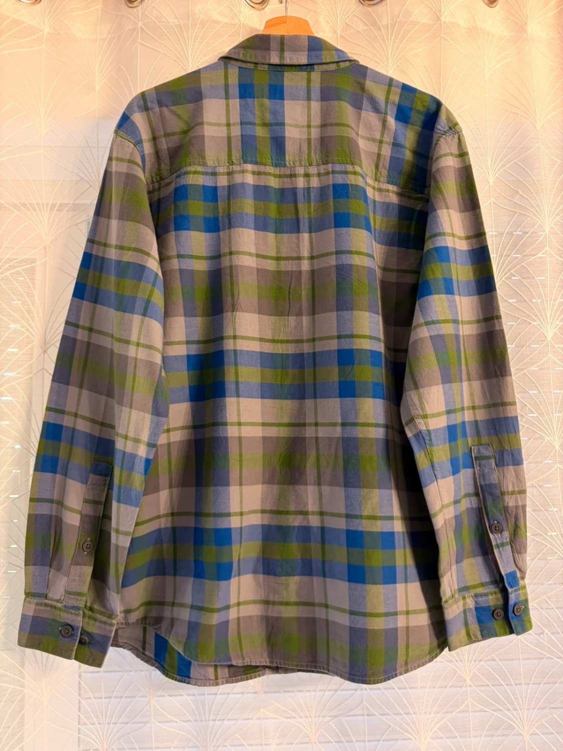 Chemise Flanelle Columbia L Homme | Carreaux Vert & Bleu | Coton Doux