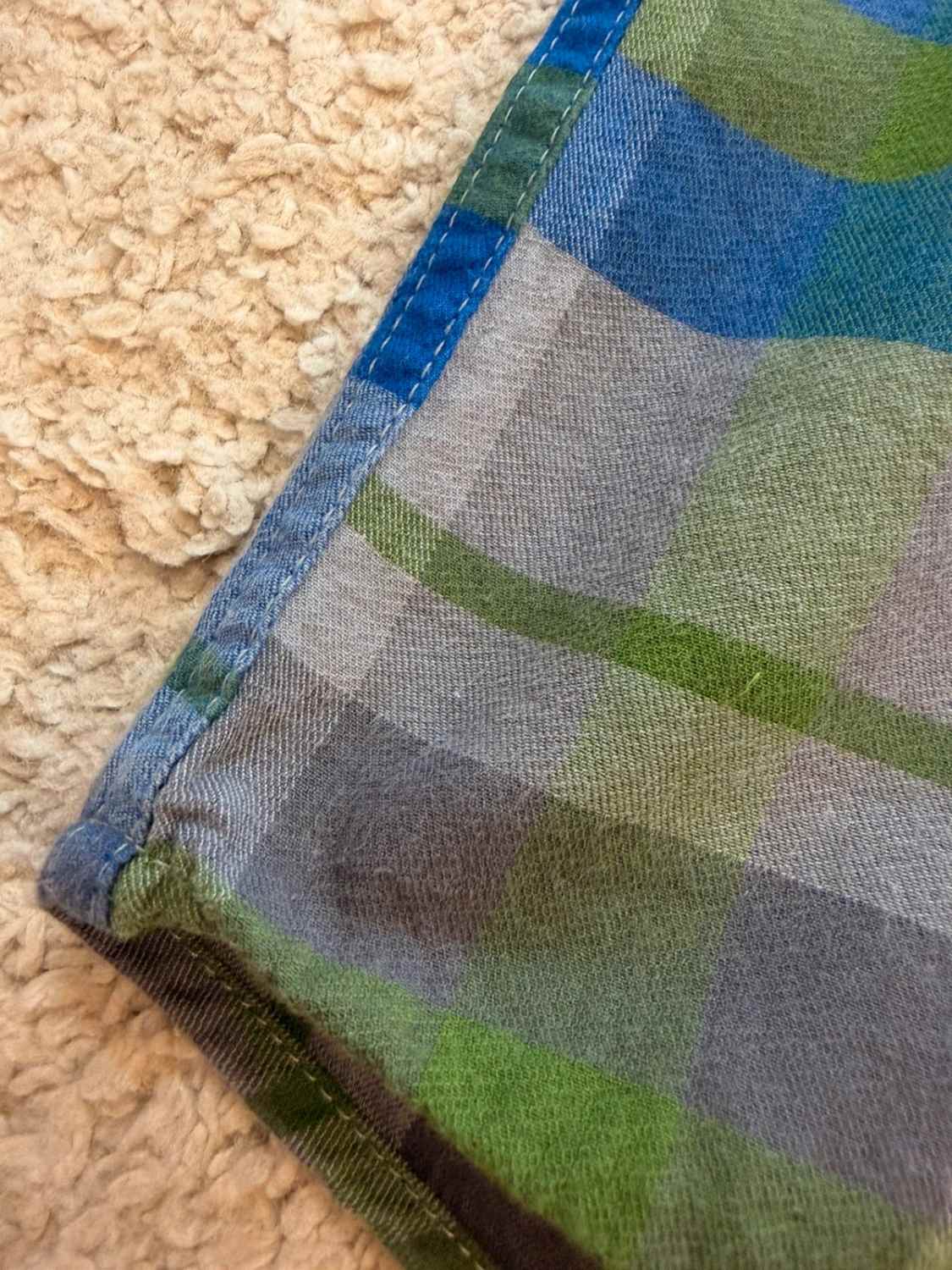Chemise Flanelle Columbia L Homme | Carreaux Vert & Bleu | Coton Doux