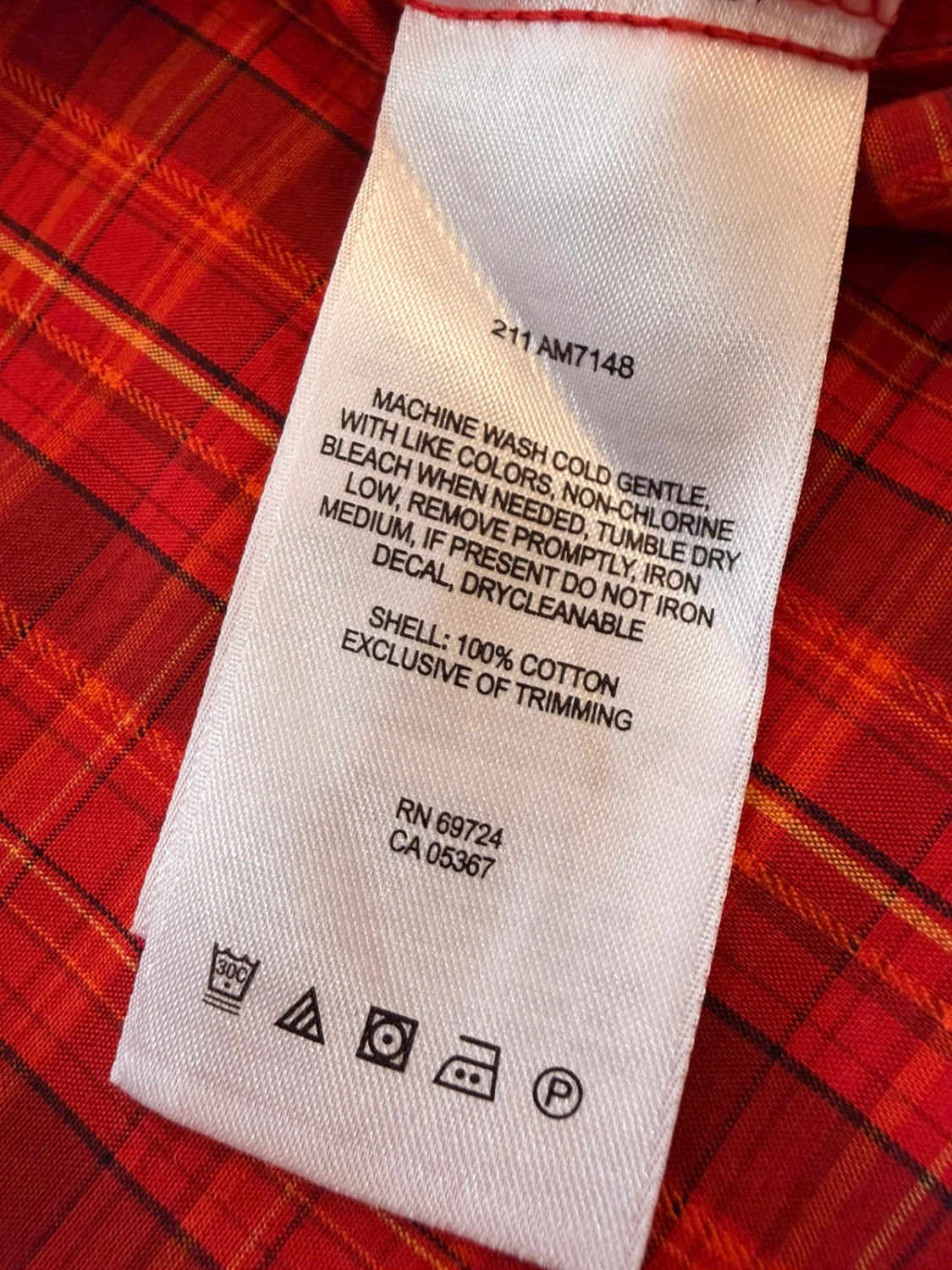 Camisa Columbia L Homem | Xadrez Quente | Bordô, Vermelho, Laranja | Algodão Confortável