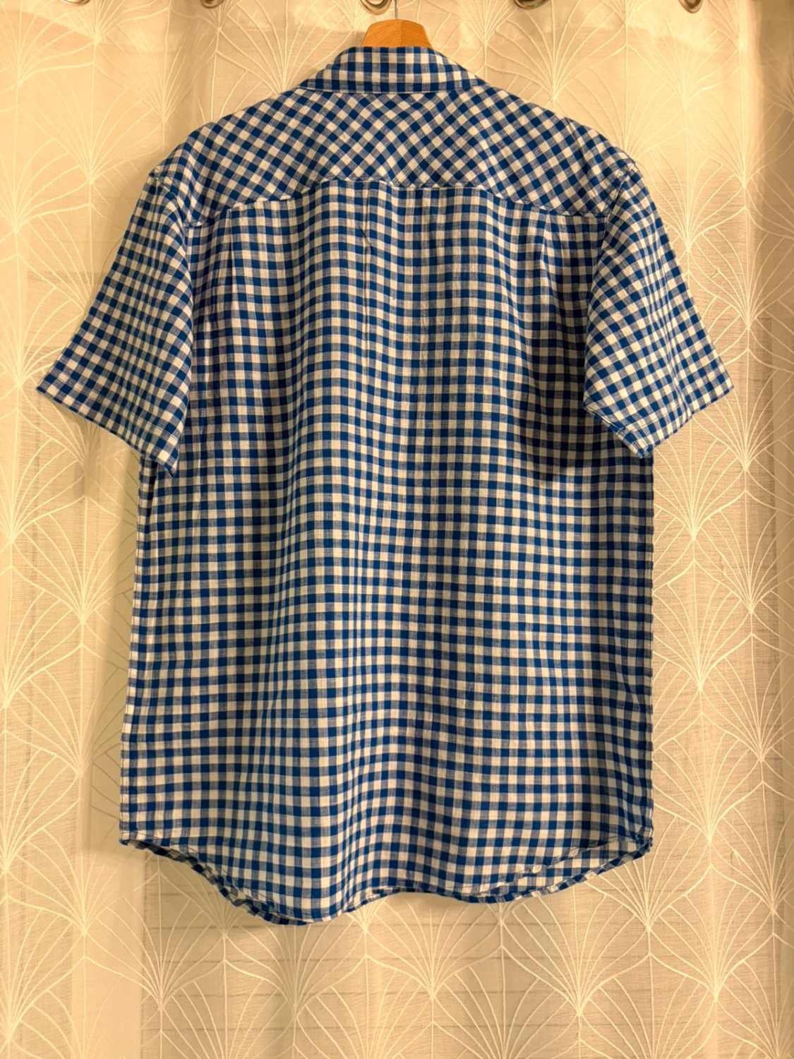 Chemise Columbia M Manches Courtes | Carreaux Classiques | Bleu & Blanc