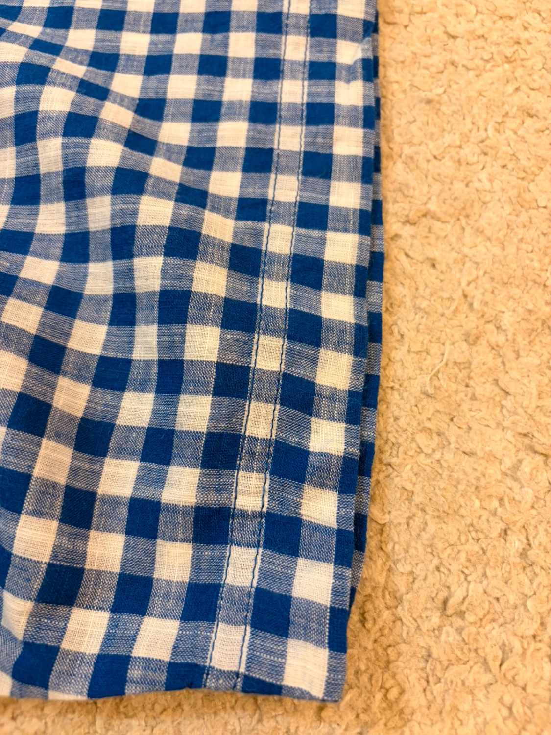 Chemise Columbia M Manches Courtes | Carreaux Classiques | Bleu & Blanc