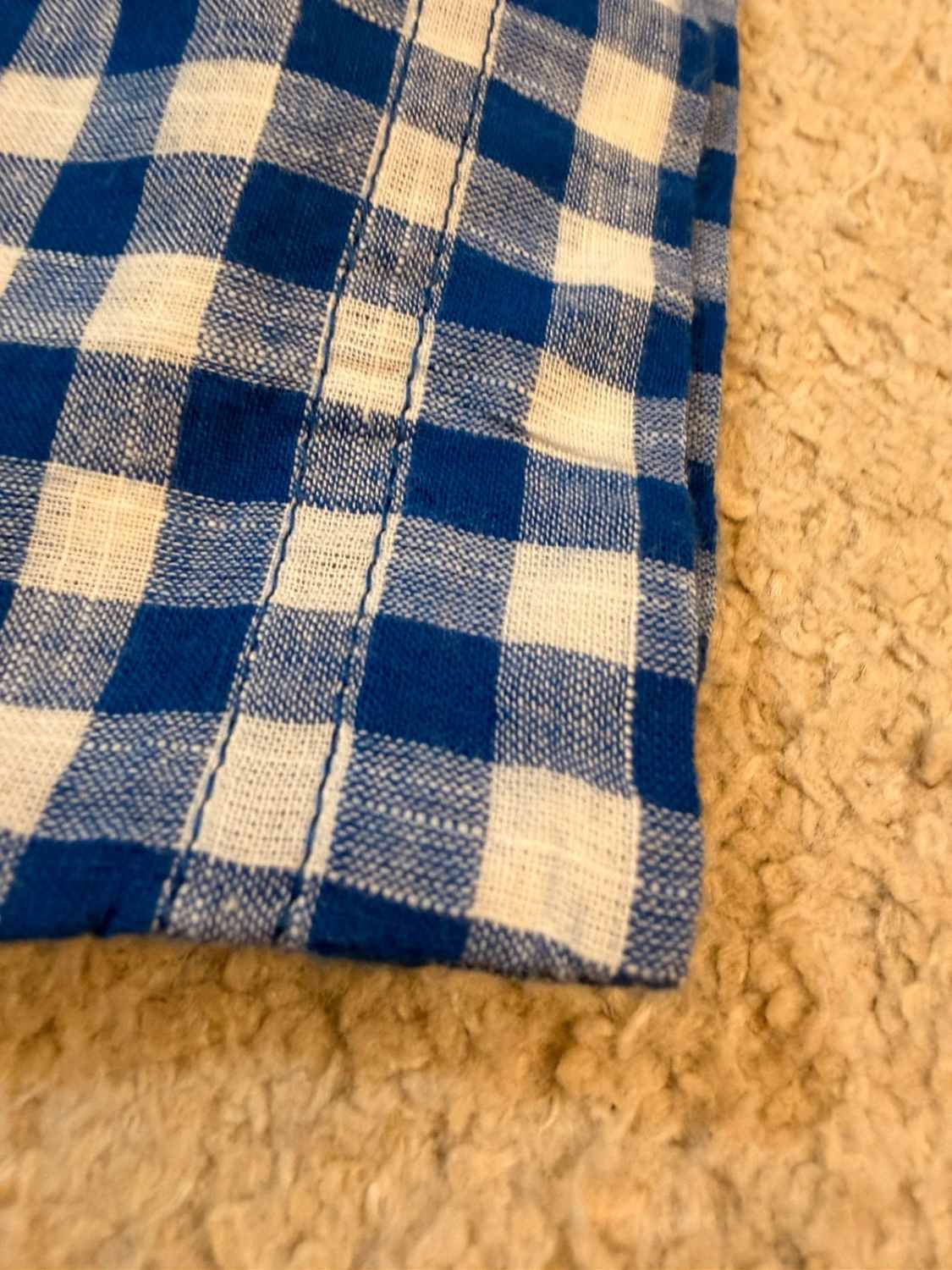 Chemise Columbia M Manches Courtes | Carreaux Classiques | Bleu & Blanc