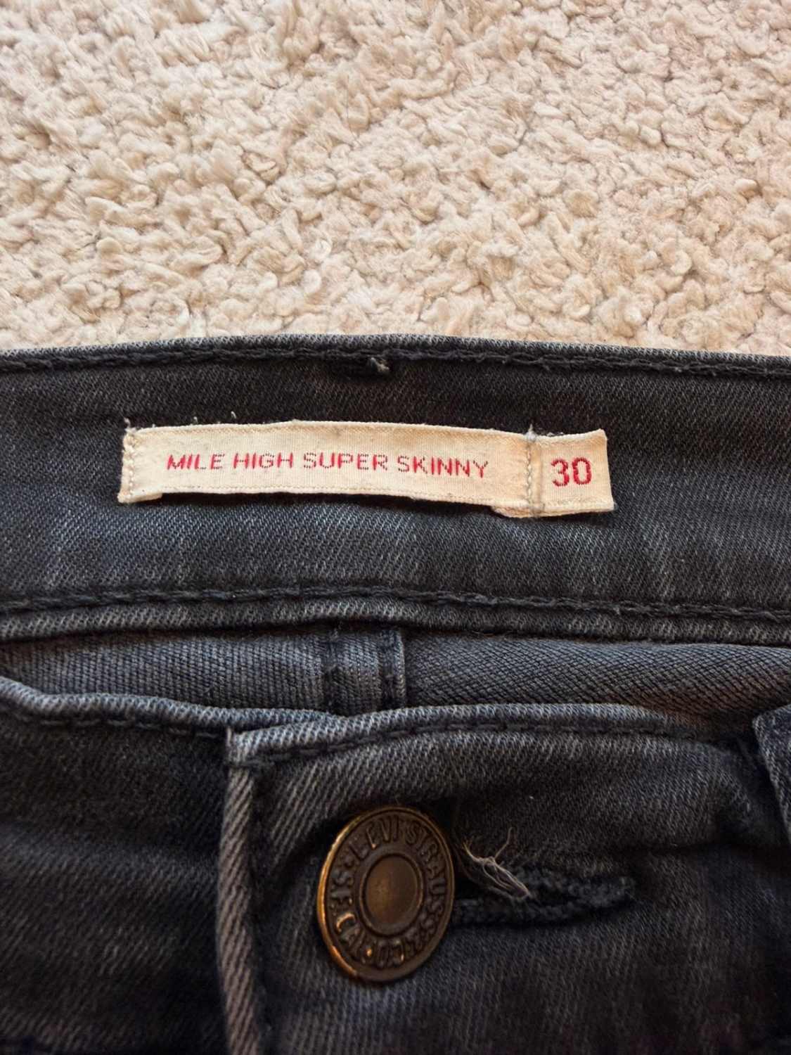 🌟Jeans Levi's Premium Mile High Super Skinny - Gris Foncé - Water<Less - T30 👖
