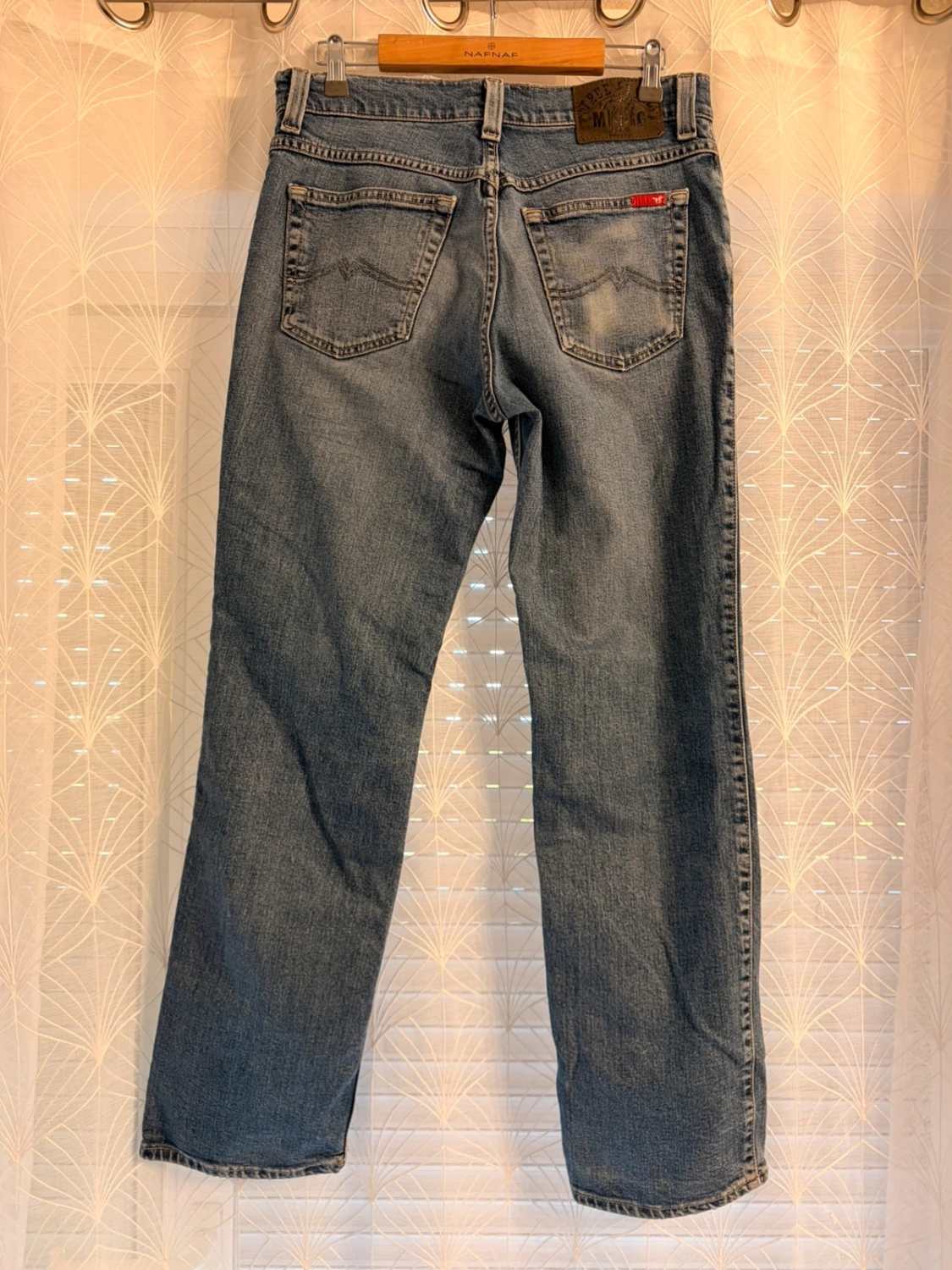 Jeans Mustang Homme W34L32 | Stretch Confort 👖 | Bleu Classique | Coupe Droite