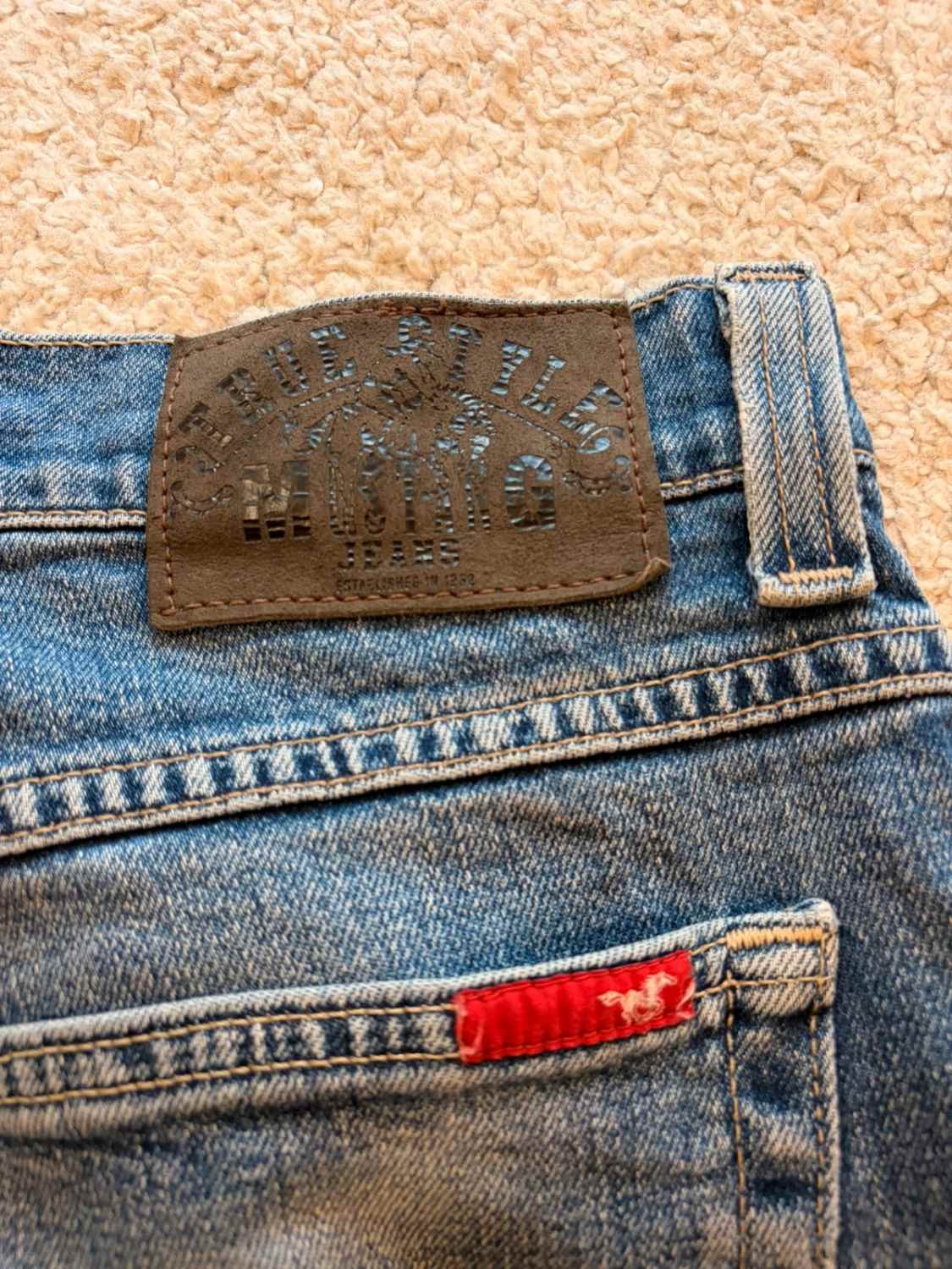 Jeans Mustang Homme W34L32 | Stretch Confort 👖 | Bleu Classique | Coupe Droite