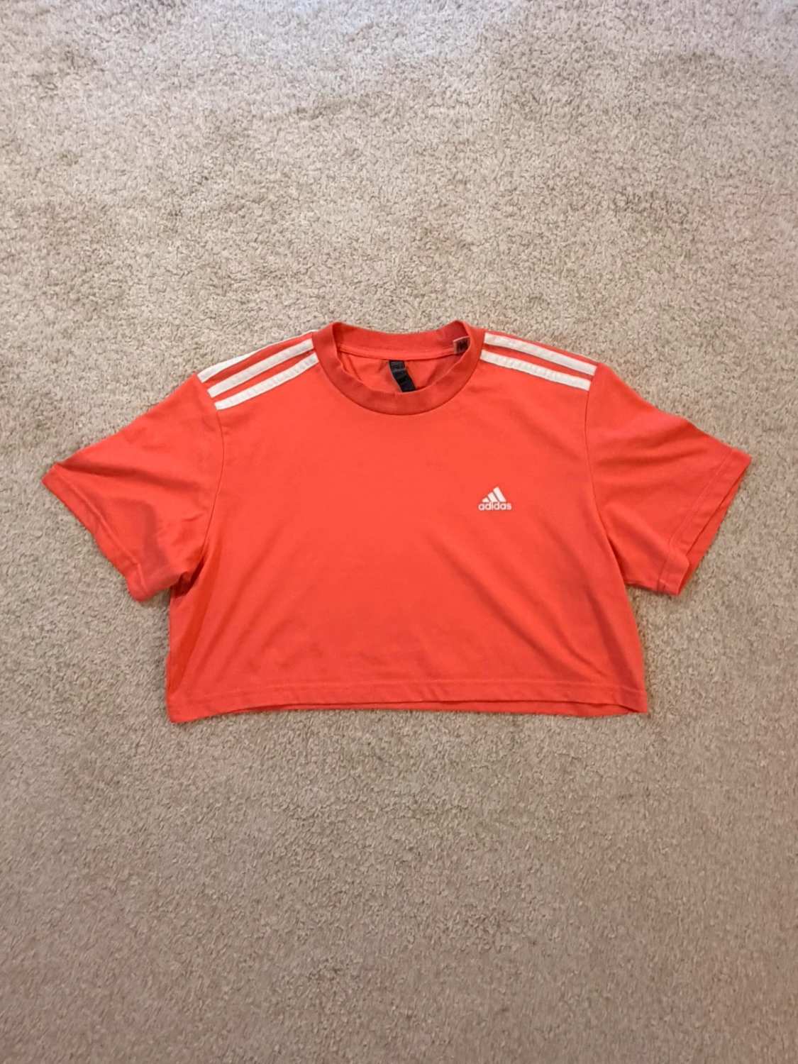 T-shirt Crop Adidas Femme S - Corail Vif - Primegreen Recycle - Eco-Responsable & Tendance