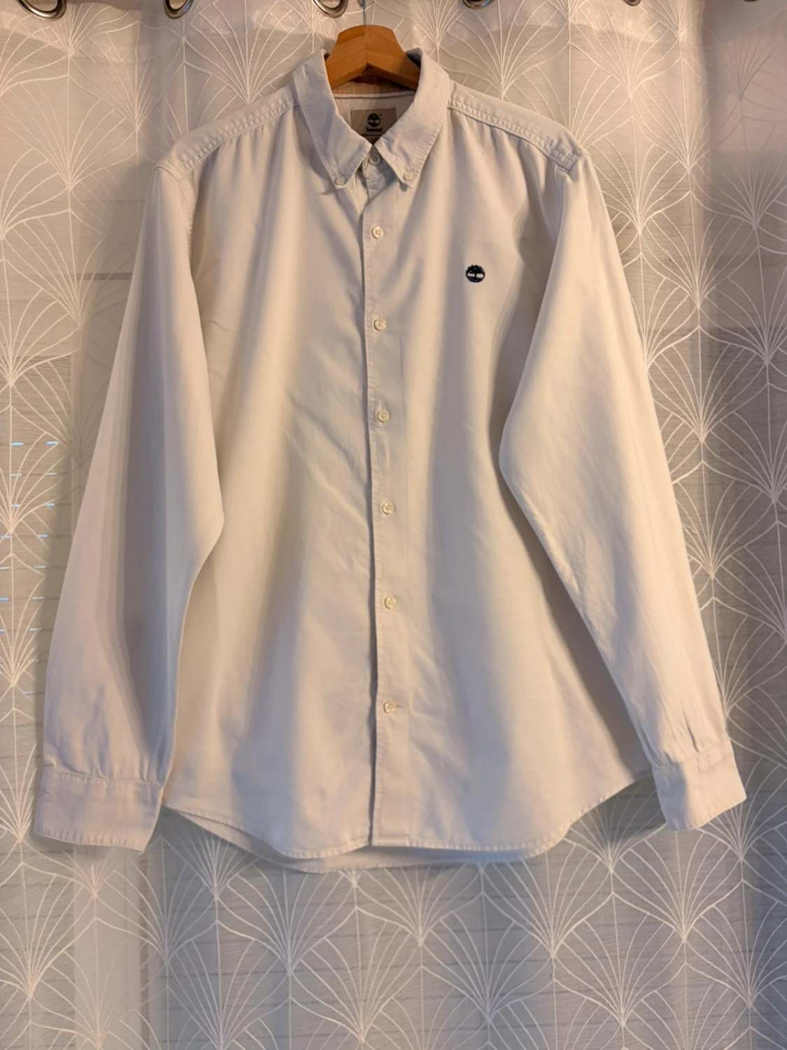 Chemise Timberland Homme L/G | Blanc Impeccable | Coton Haut de Gamme | Slim Fit Chic