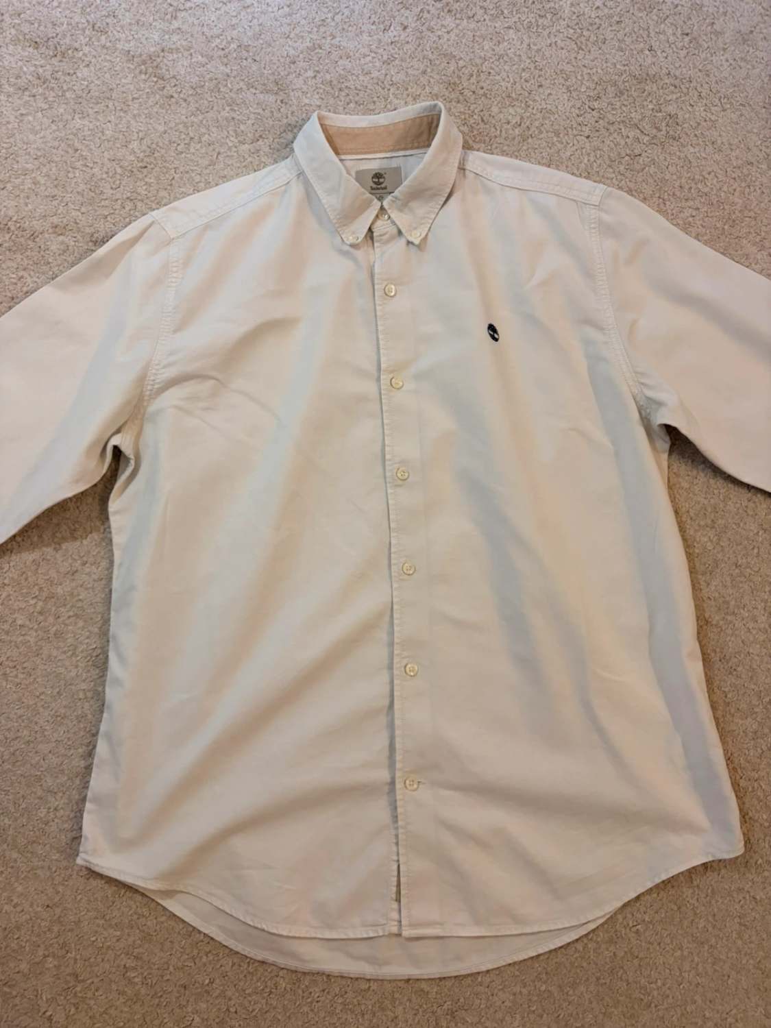 Chemise Timberland Homme L/G | Blanc Impeccable | Coton Haut de Gamme | Slim Fit Chic