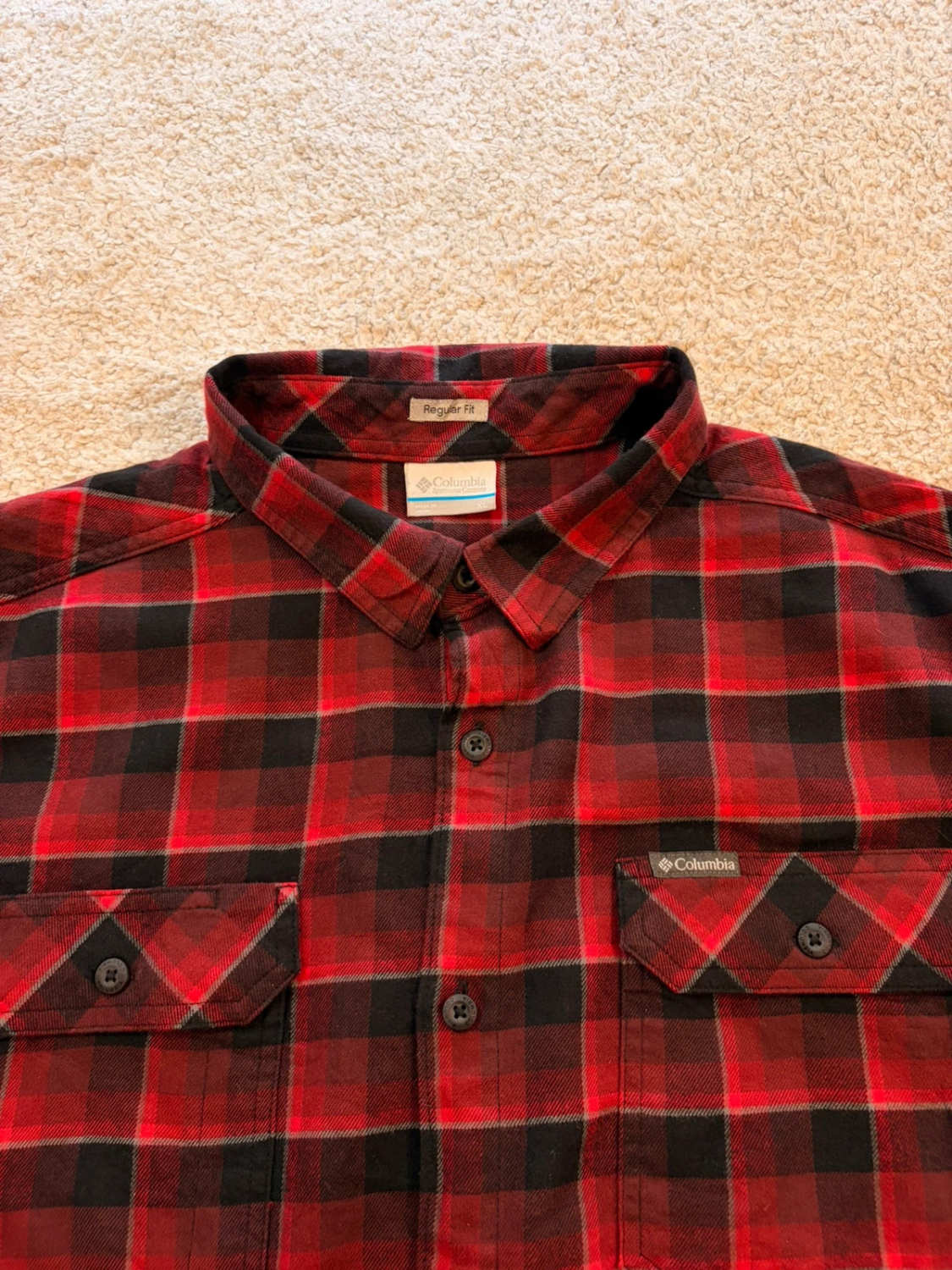 Chemise Columbia XL Omni-Wick | Carreaux Hivernaux | Flanelle Stretch