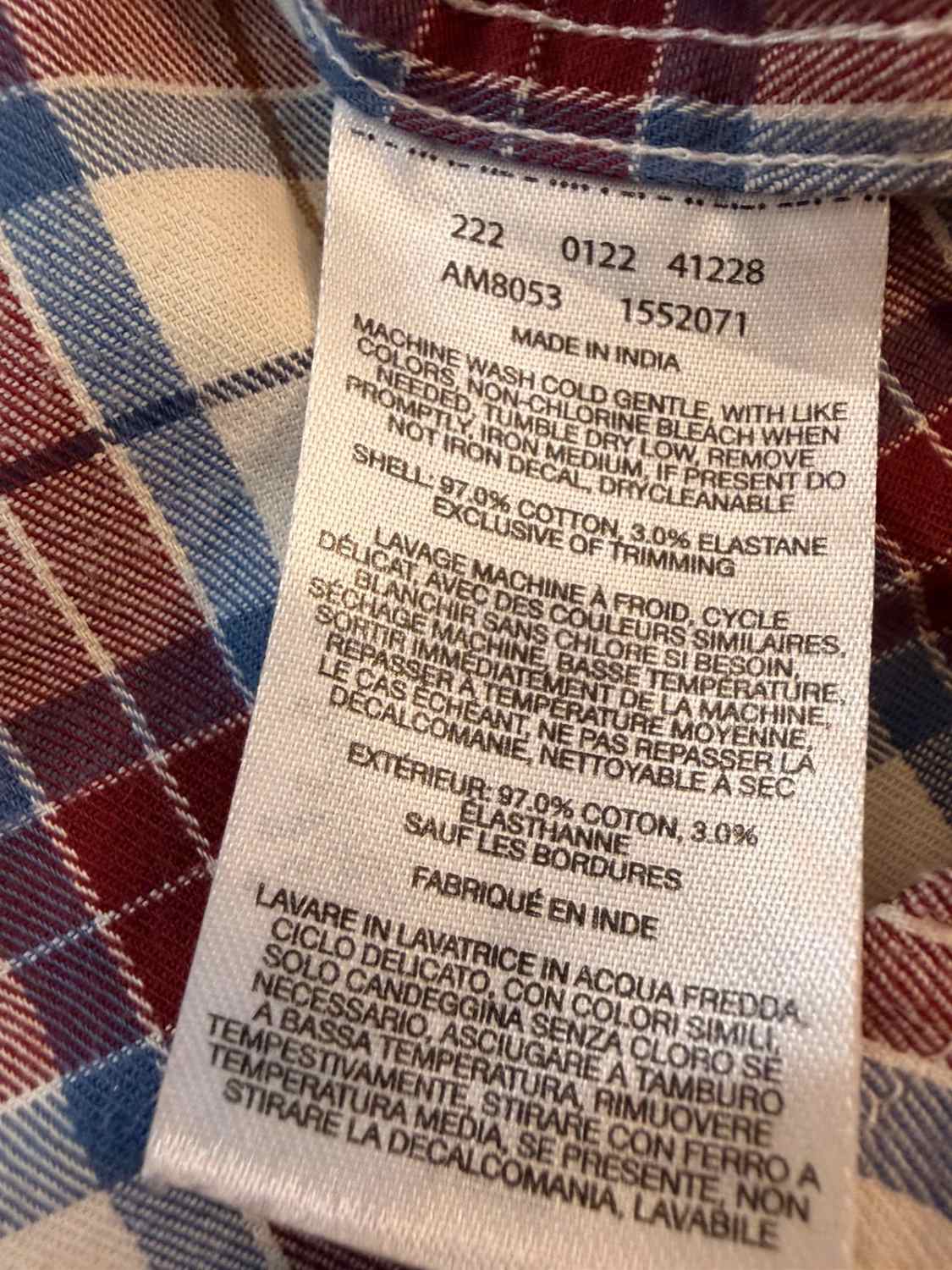 Chemise Flanelle Columbia XL Homme | Bordeaux, Bleu, Blanc | Coton Stretch