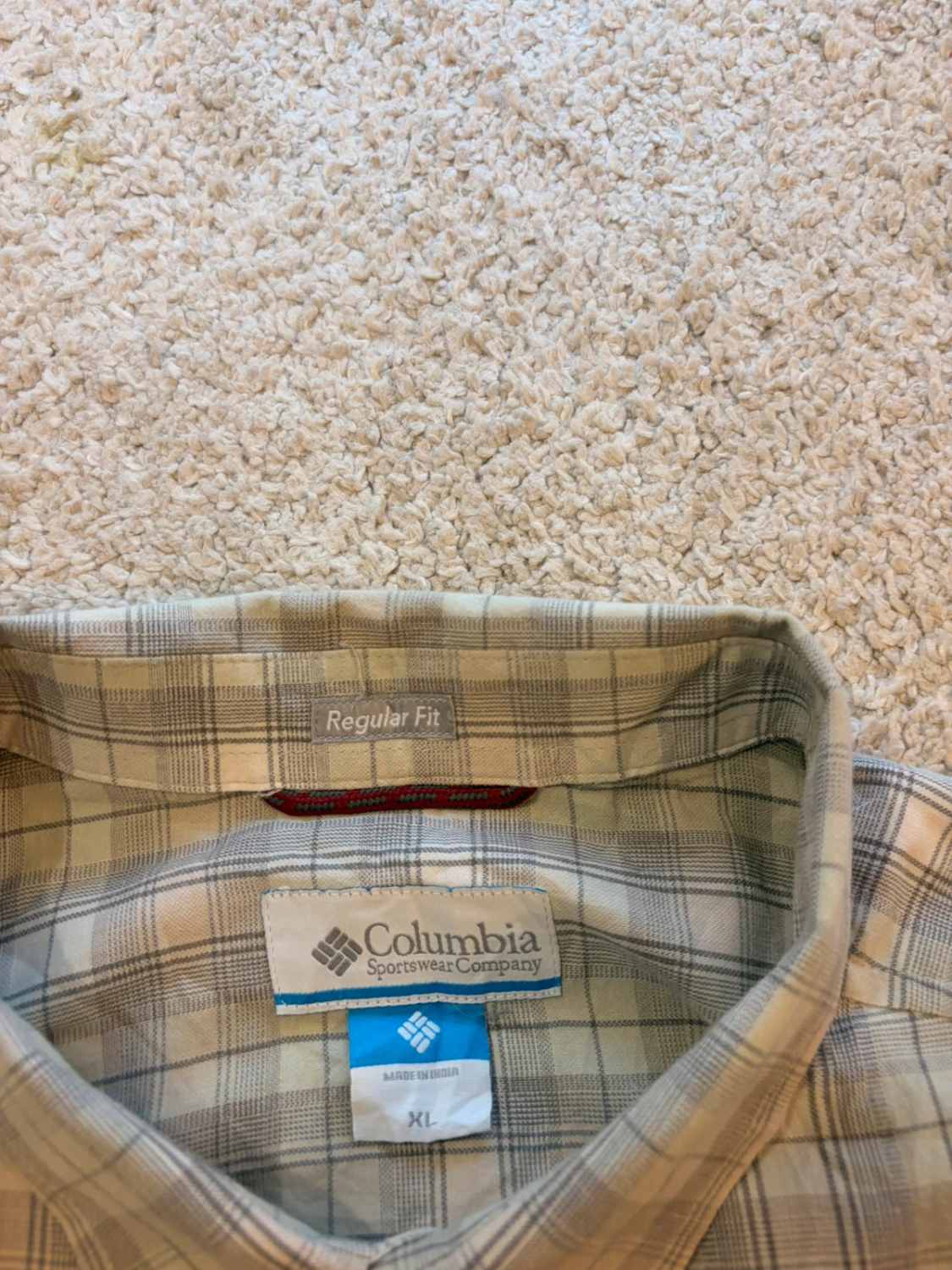 Columbia XL Regular Fit | Natuurlijke Geruit | Grijs, Groen, Beige | Comfortabel Katoen