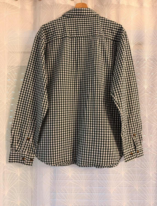 Camisa Columbia Hombre | Cuadros Verde Oscuro y Blanco | Algodón Stretch | Outdoor