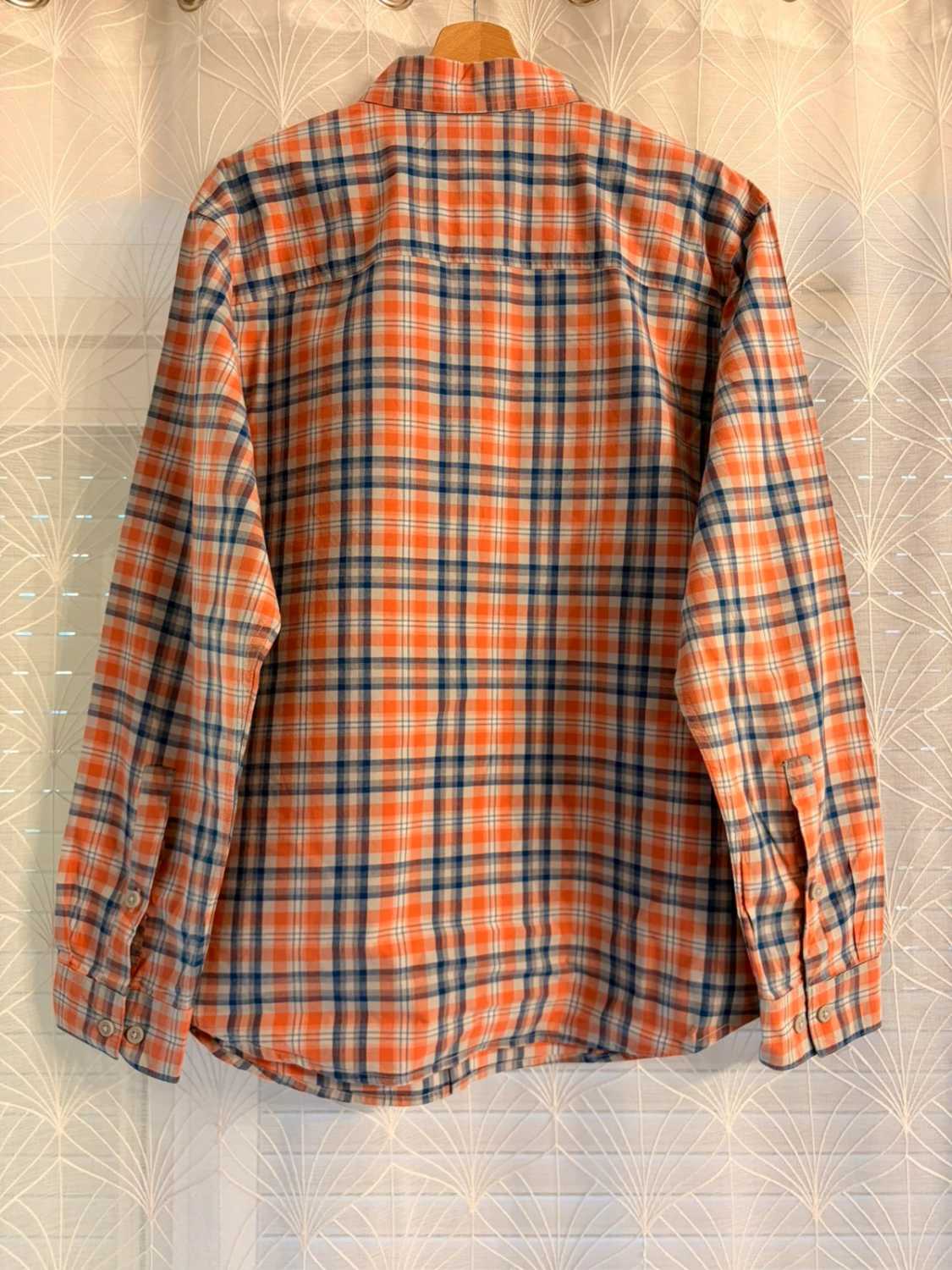 Chemise Columbia M Homme | Carreaux Dynamiques | Bleu, Blanc, Orange | Coton Léger