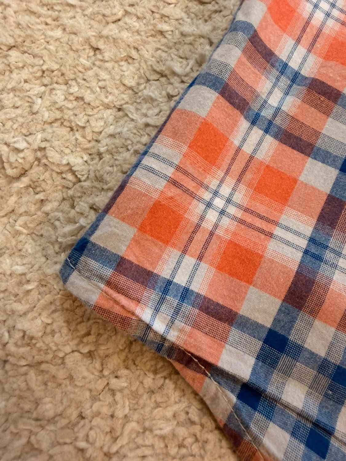 Chemise Columbia M Homme | Carreaux Dynamiques | Bleu, Blanc, Orange | Coton Léger