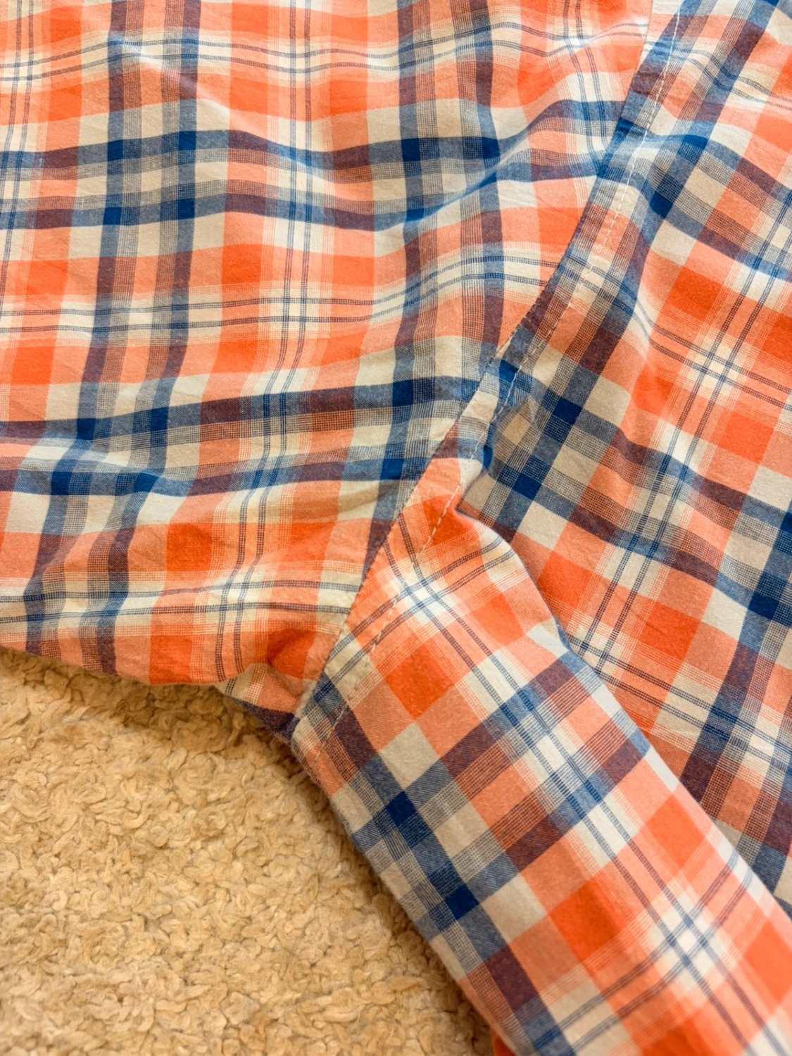Chemise Columbia M Homme | Carreaux Dynamiques | Bleu, Blanc, Orange | Coton Léger