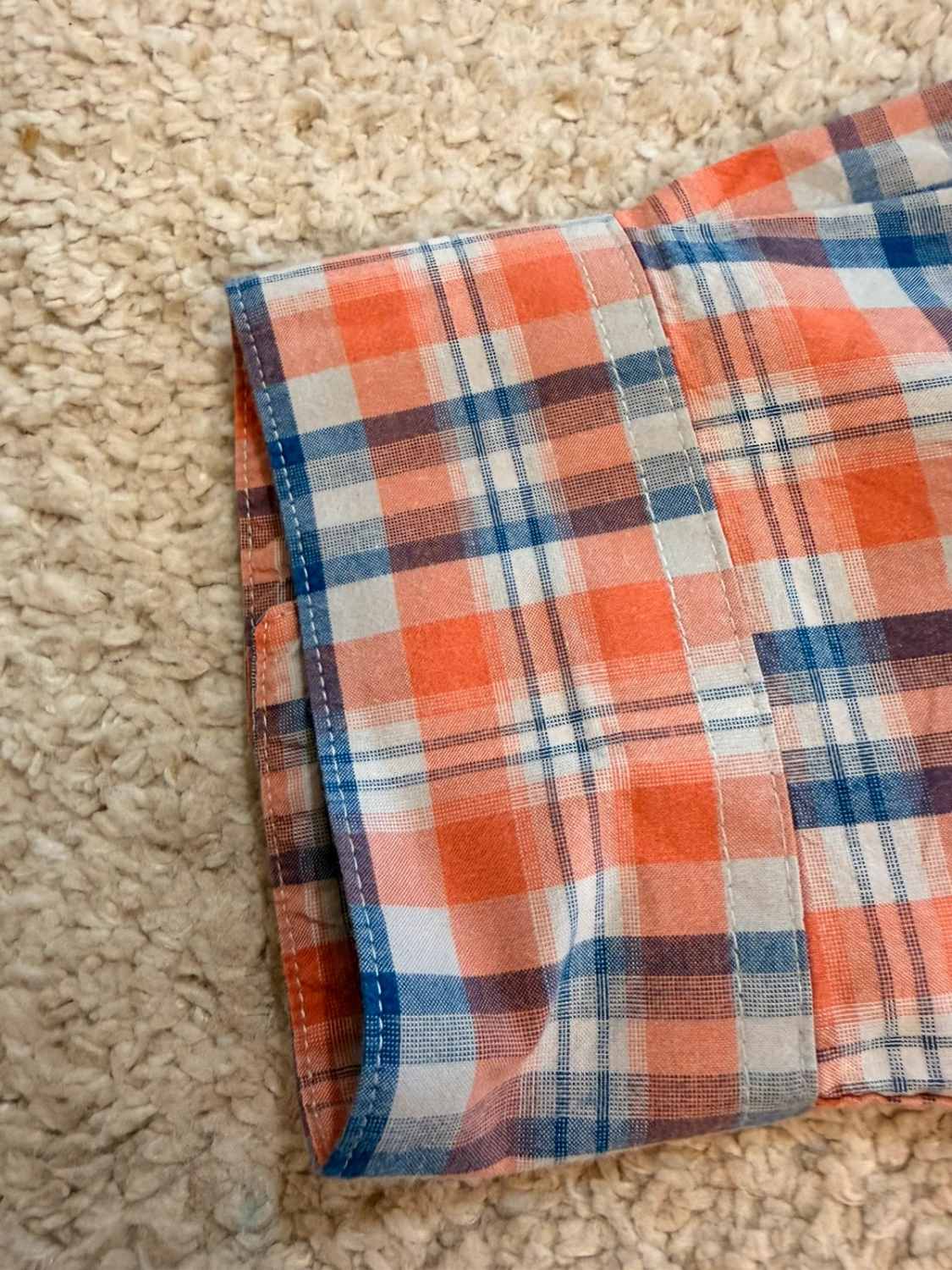Chemise Columbia M Homme | Carreaux Dynamiques | Bleu, Blanc, Orange | Coton Léger