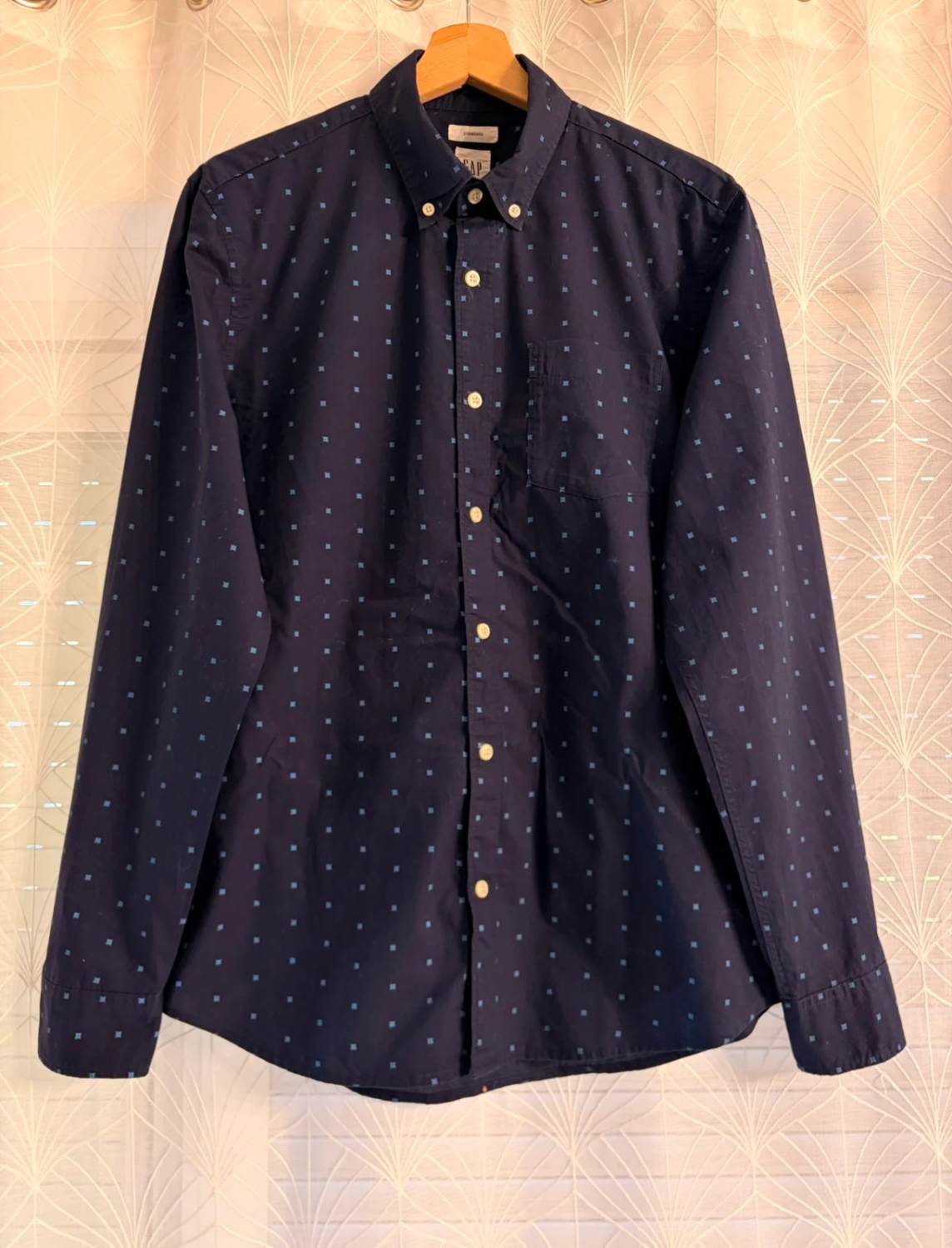 Camisa Gap Hombre M | Marino y Azul Claro