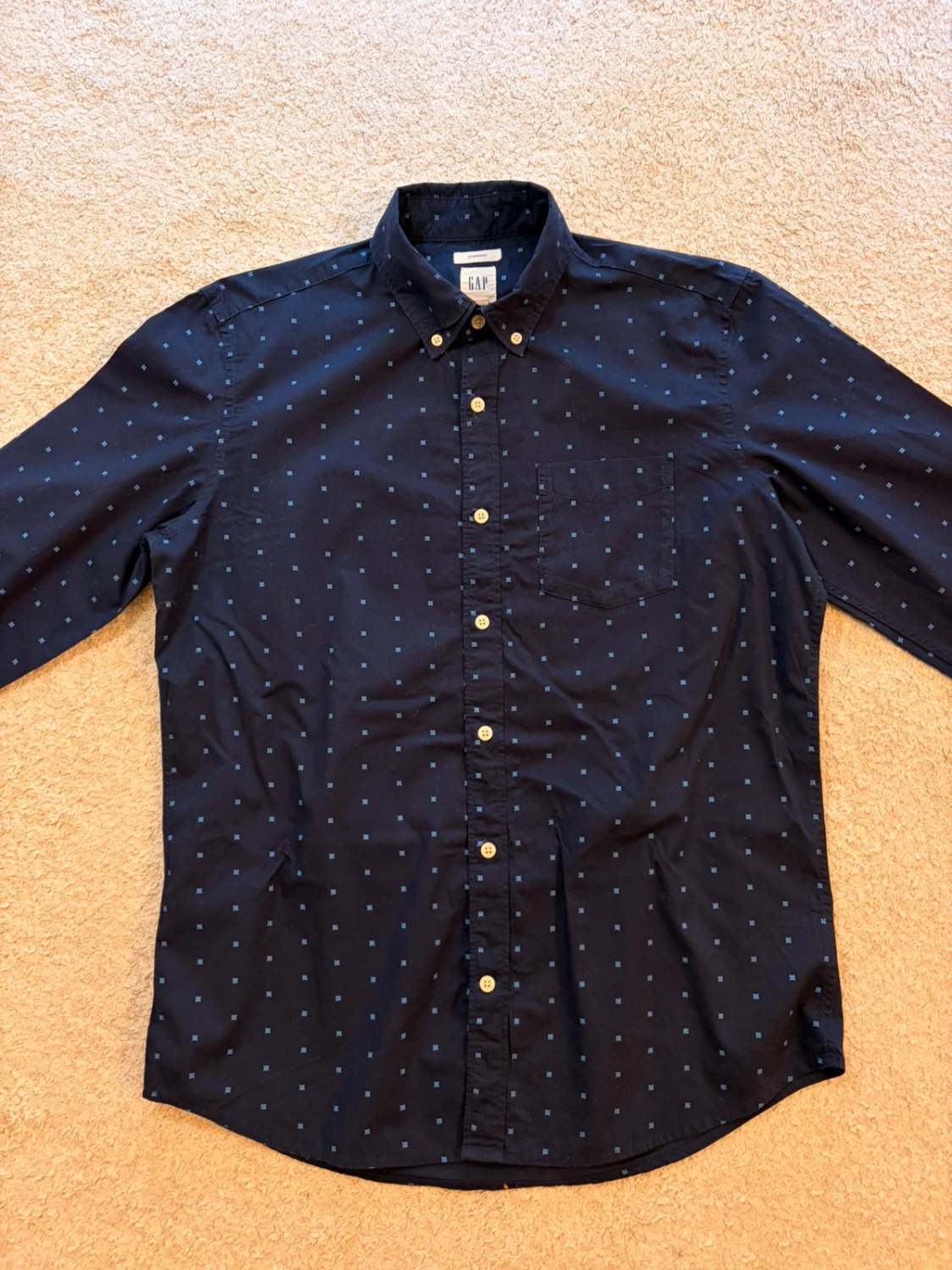 Camisa Gap Hombre M | Marino y Azul Claro