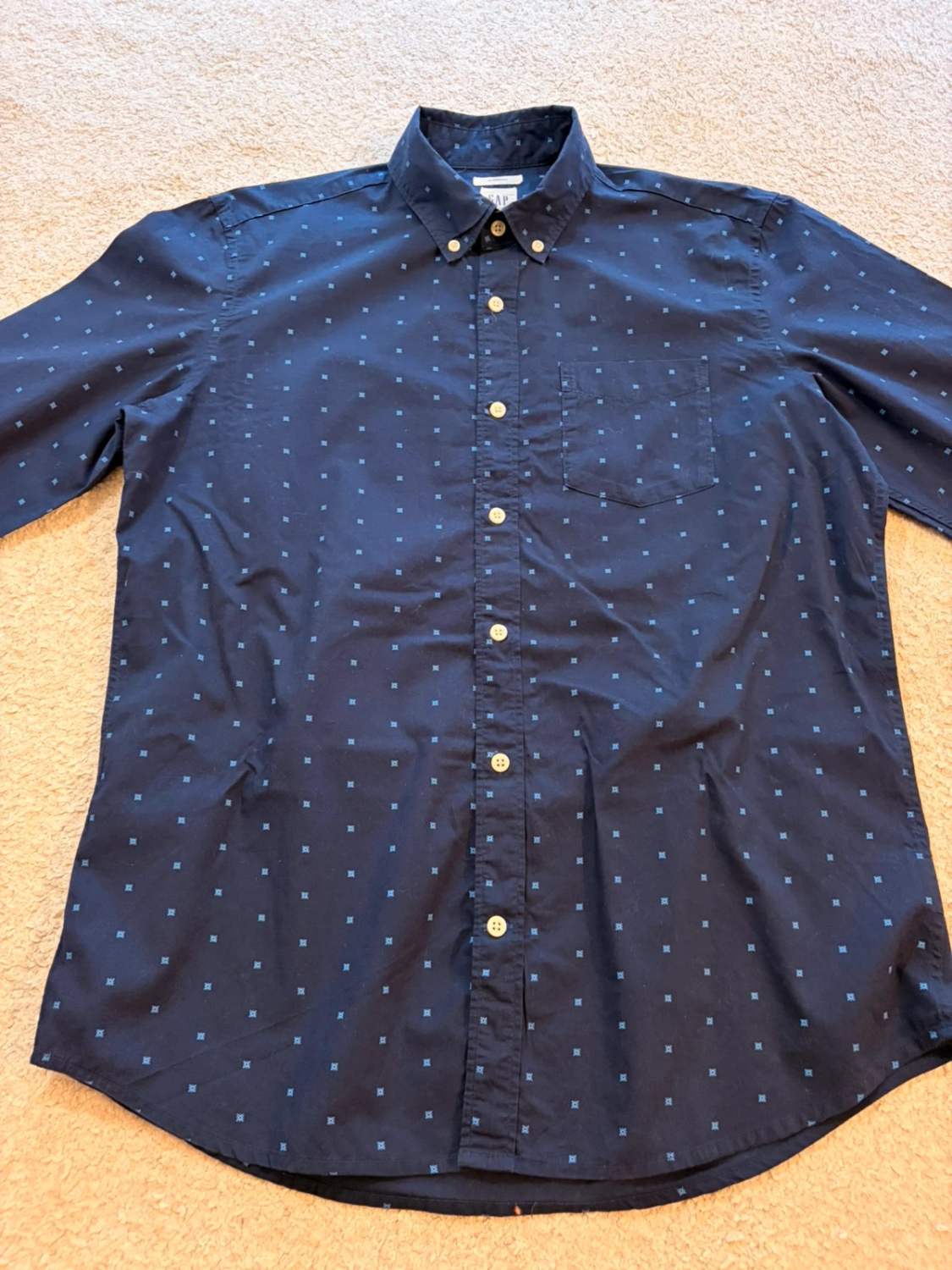 Camisa Gap Hombre M | Marino y Azul Claro