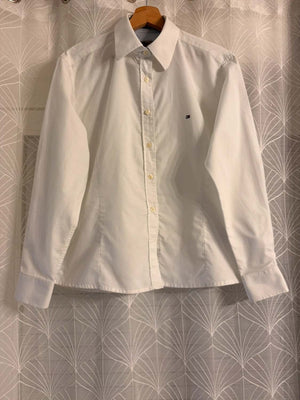 Chemise Tommy Hilfiger Denim Femme L | Blanc Pur 🤍 | Coton Doux | Style Preppy