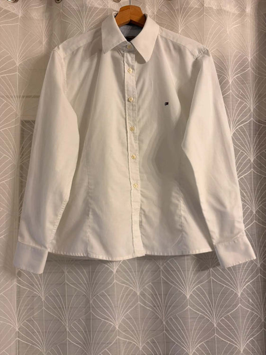 Chemise Tommy Hilfiger Denim Femme L | Blanc Pur 🤍 | Coton Doux | Style Preppy