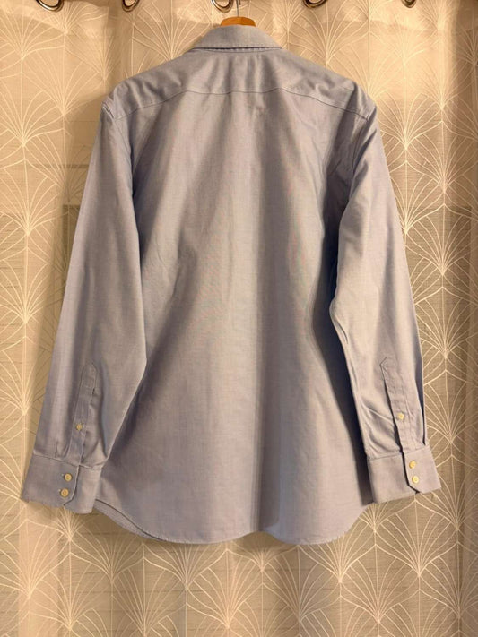 Chemise Banana Republic L | Non-Iron | Slim Fit | Carreaux Bleu & Blanc | Business Casual