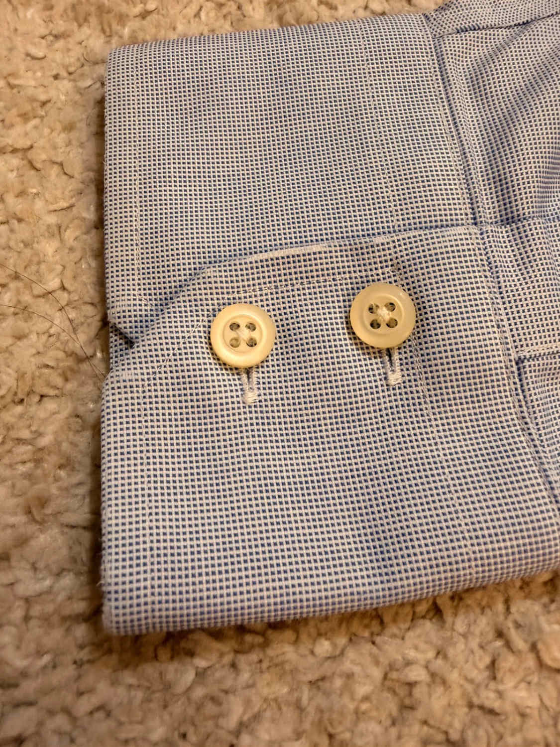 Camisa Banana Republic L | Sem Ferro | Slim Fit | Xadrez Azul & Branco | Casual de Negócios