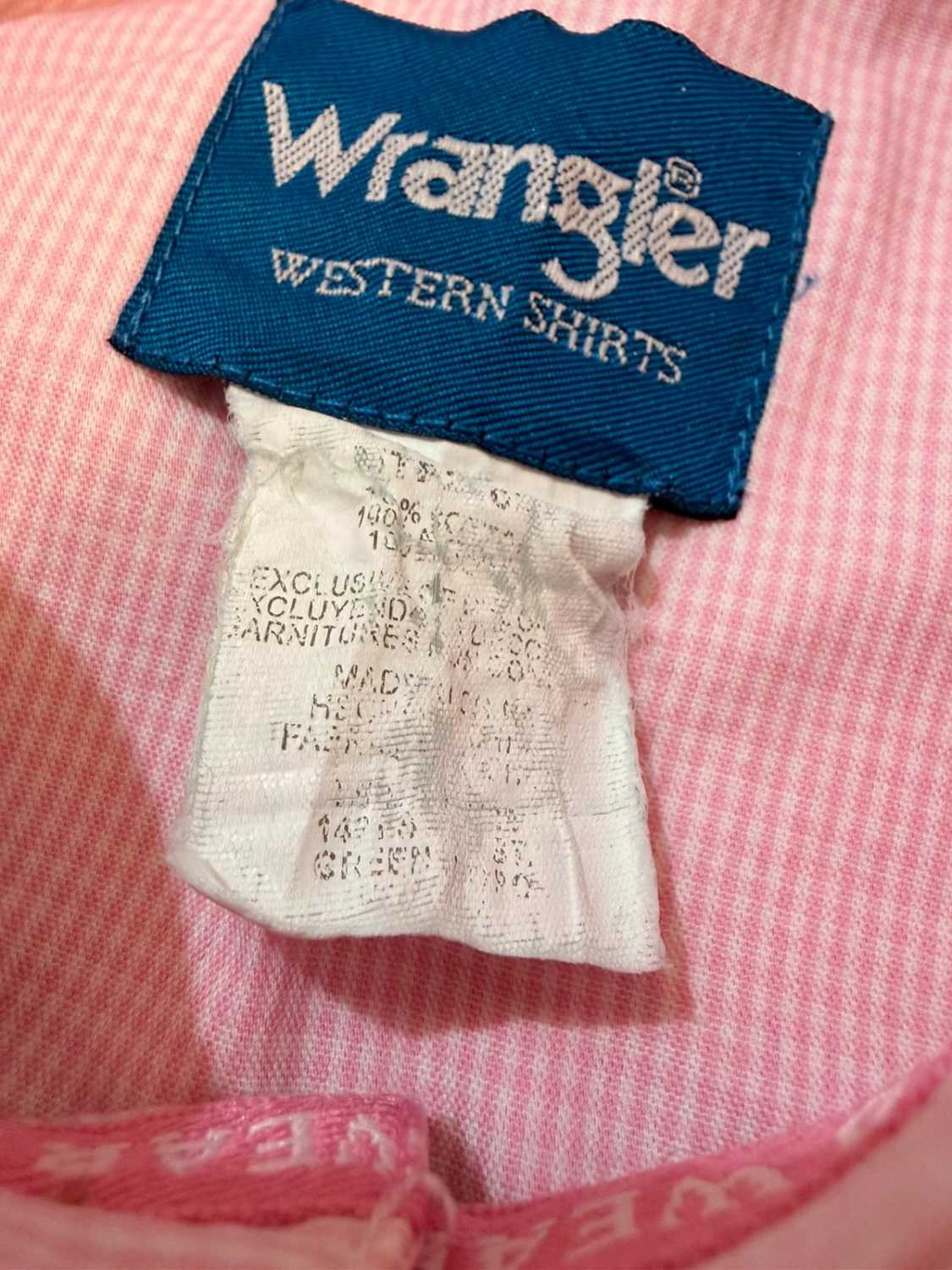 Camicia Wrangler Western XL | Edizione Speciale Tough Enough to Wear Pink | Quadri Rosa